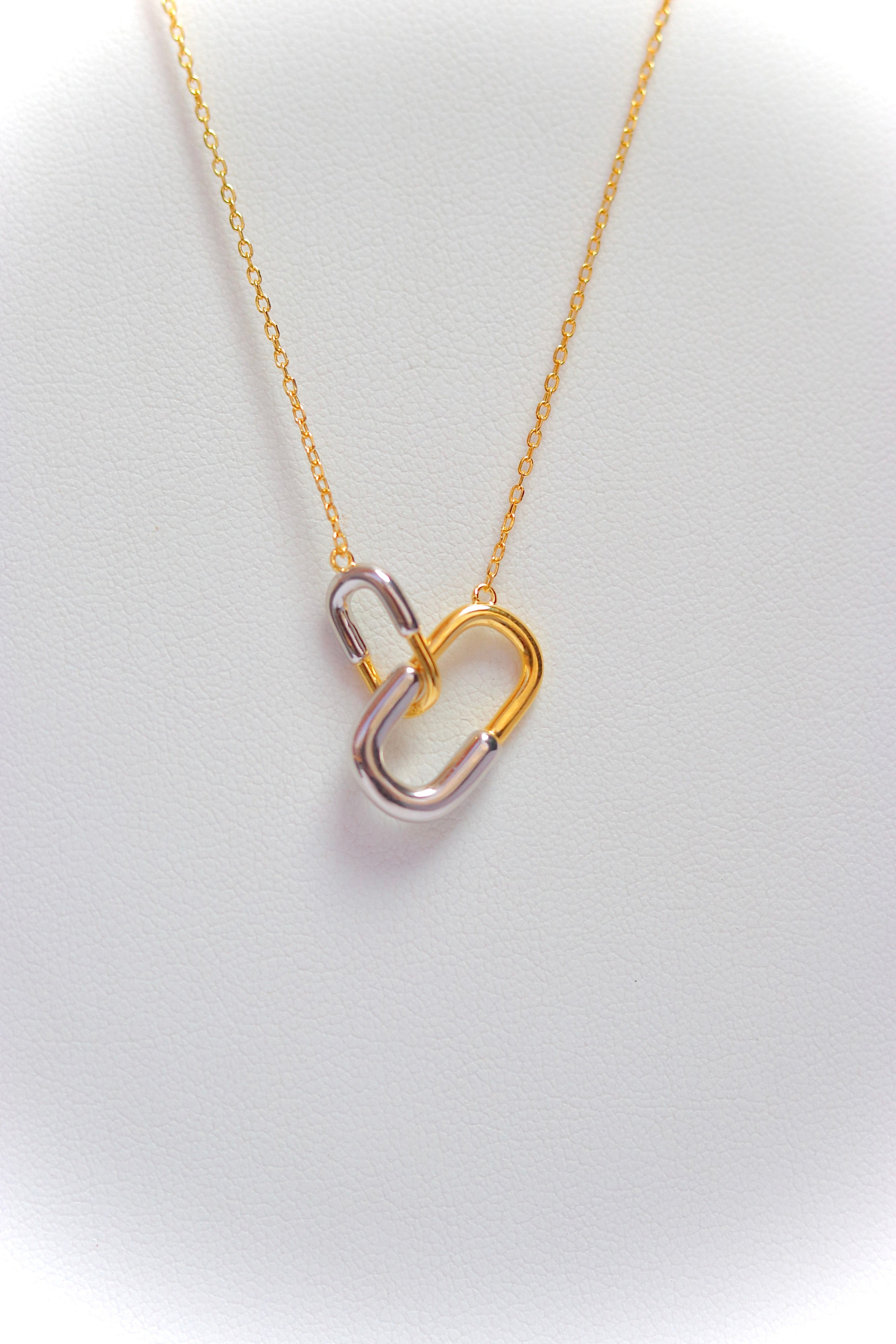 Collar Bicolor Double Link Necklace