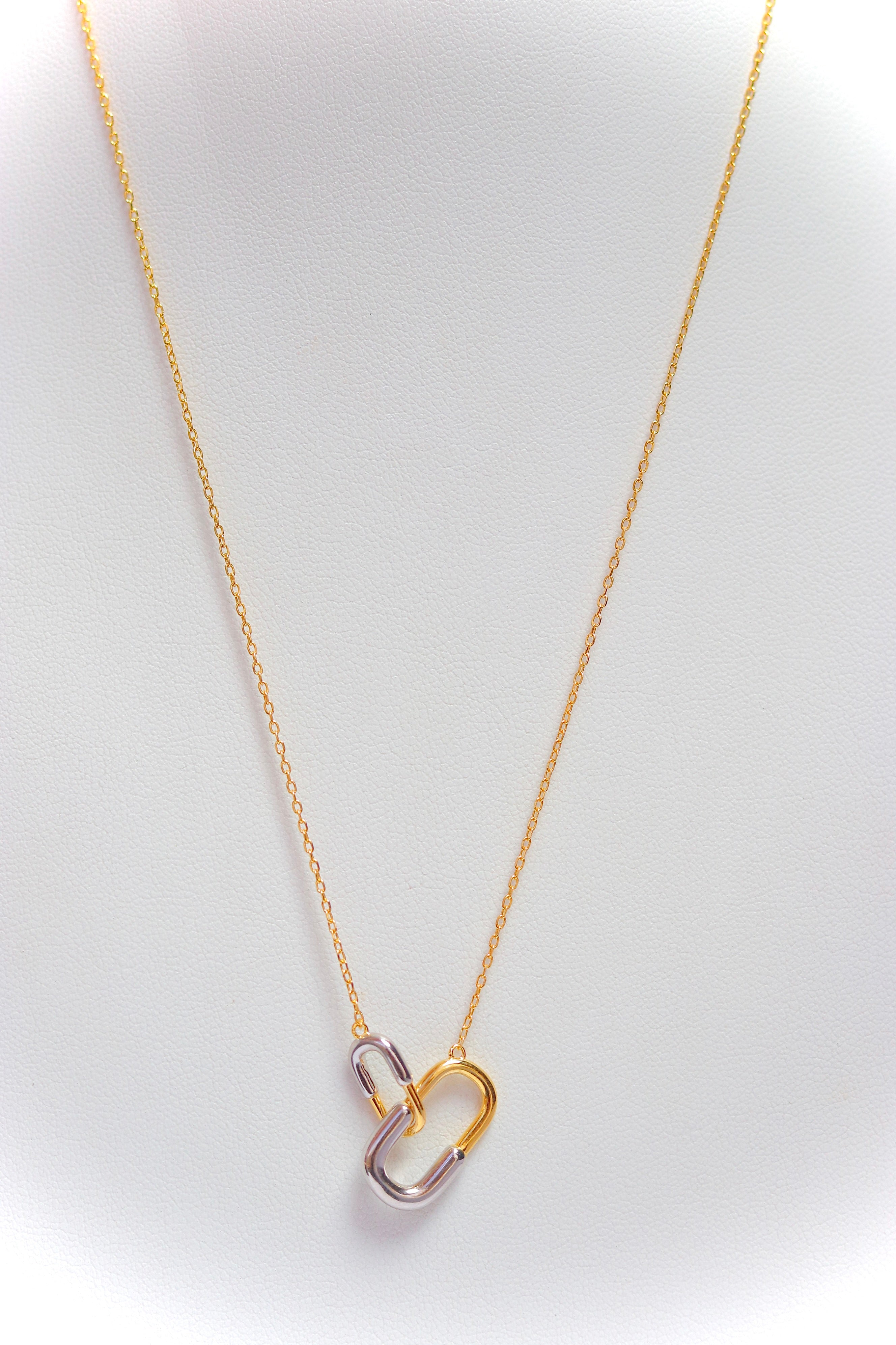 Collar Bicolor Double Link Necklace