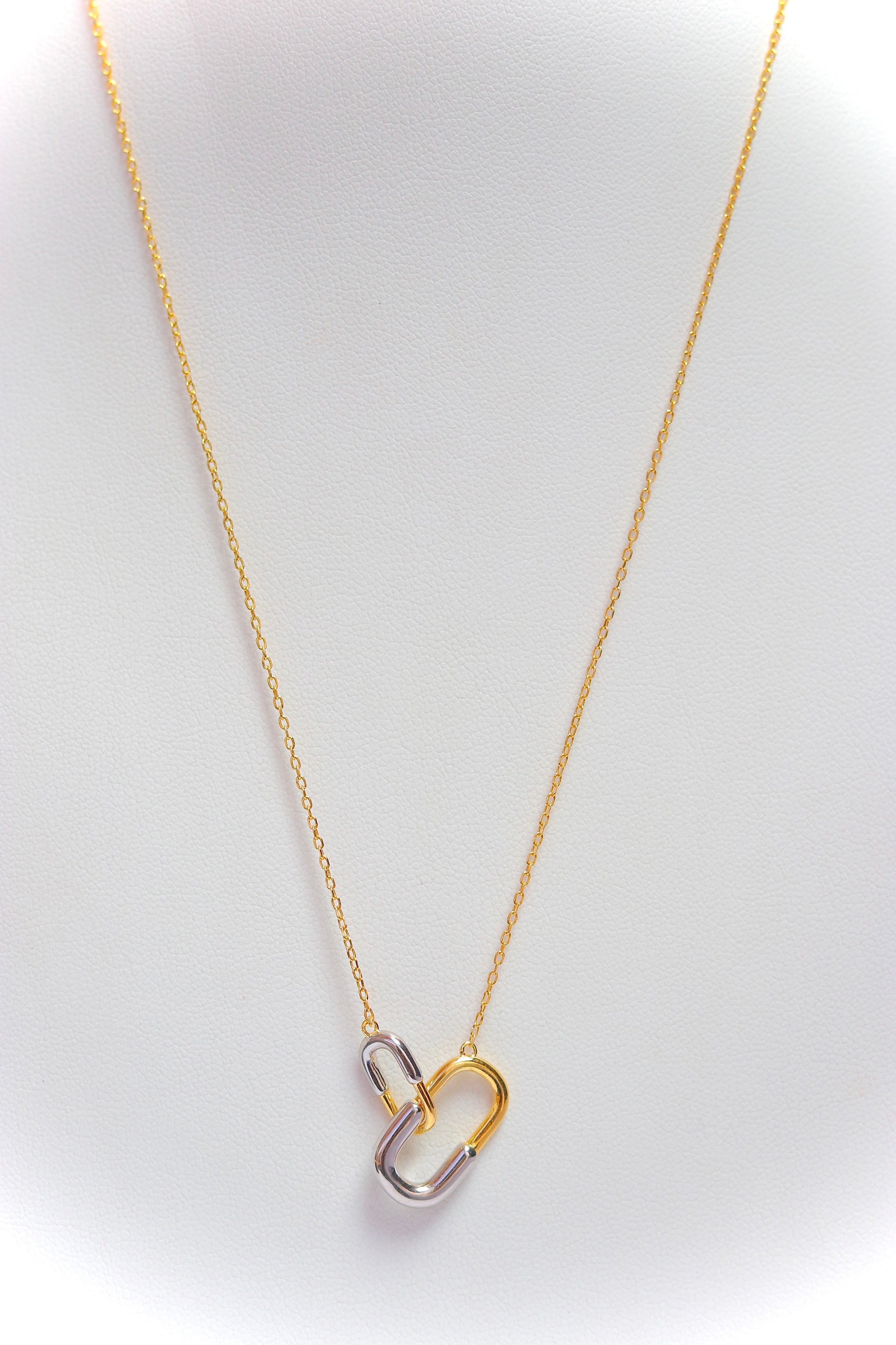 Collar Bicolor Double Link Necklace