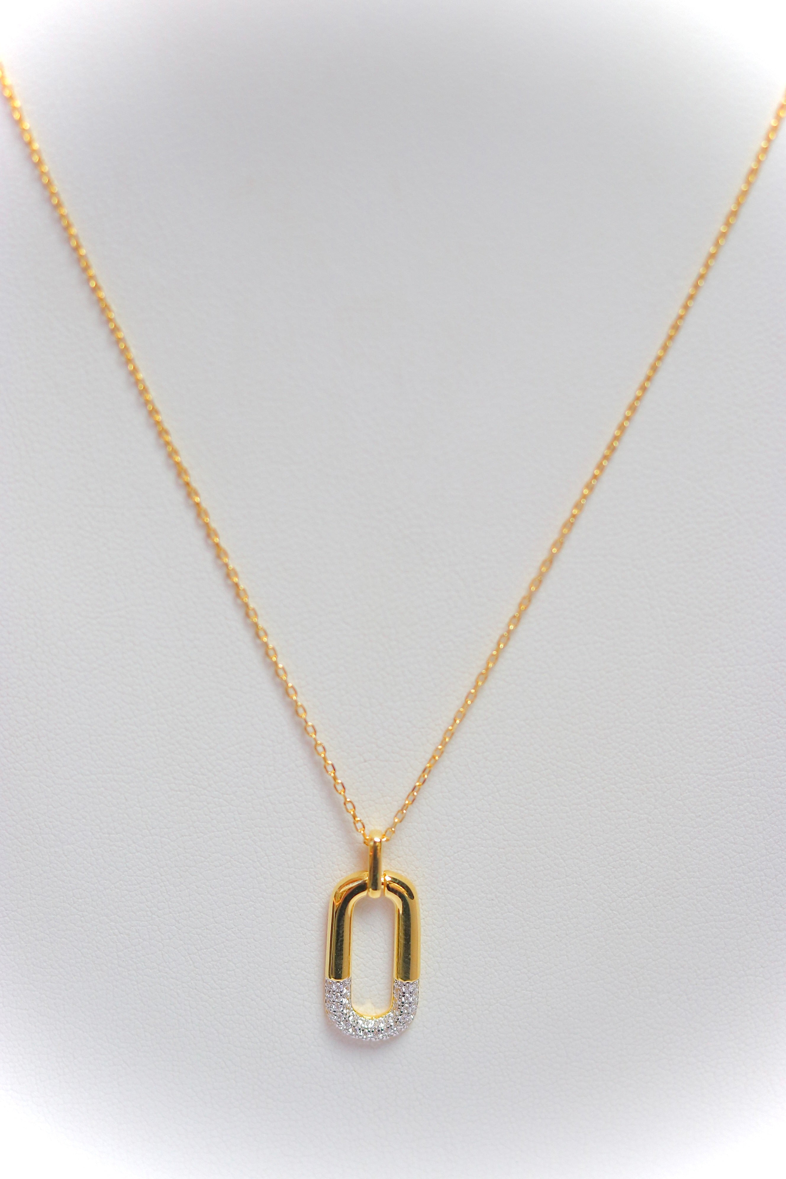 Collar Bicolor Single Link Necklace