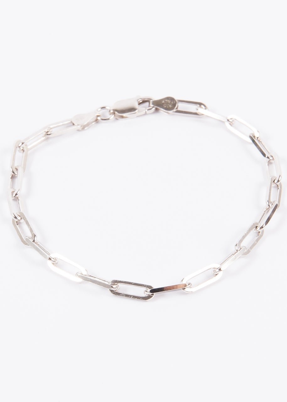 Pulsera SS Paperclip Chain Bracelet Silver
