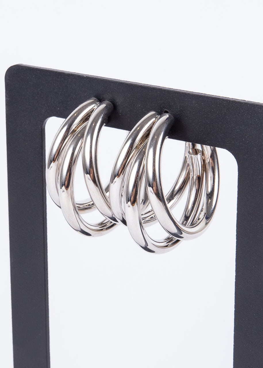Aro XLTate Hoop Silver