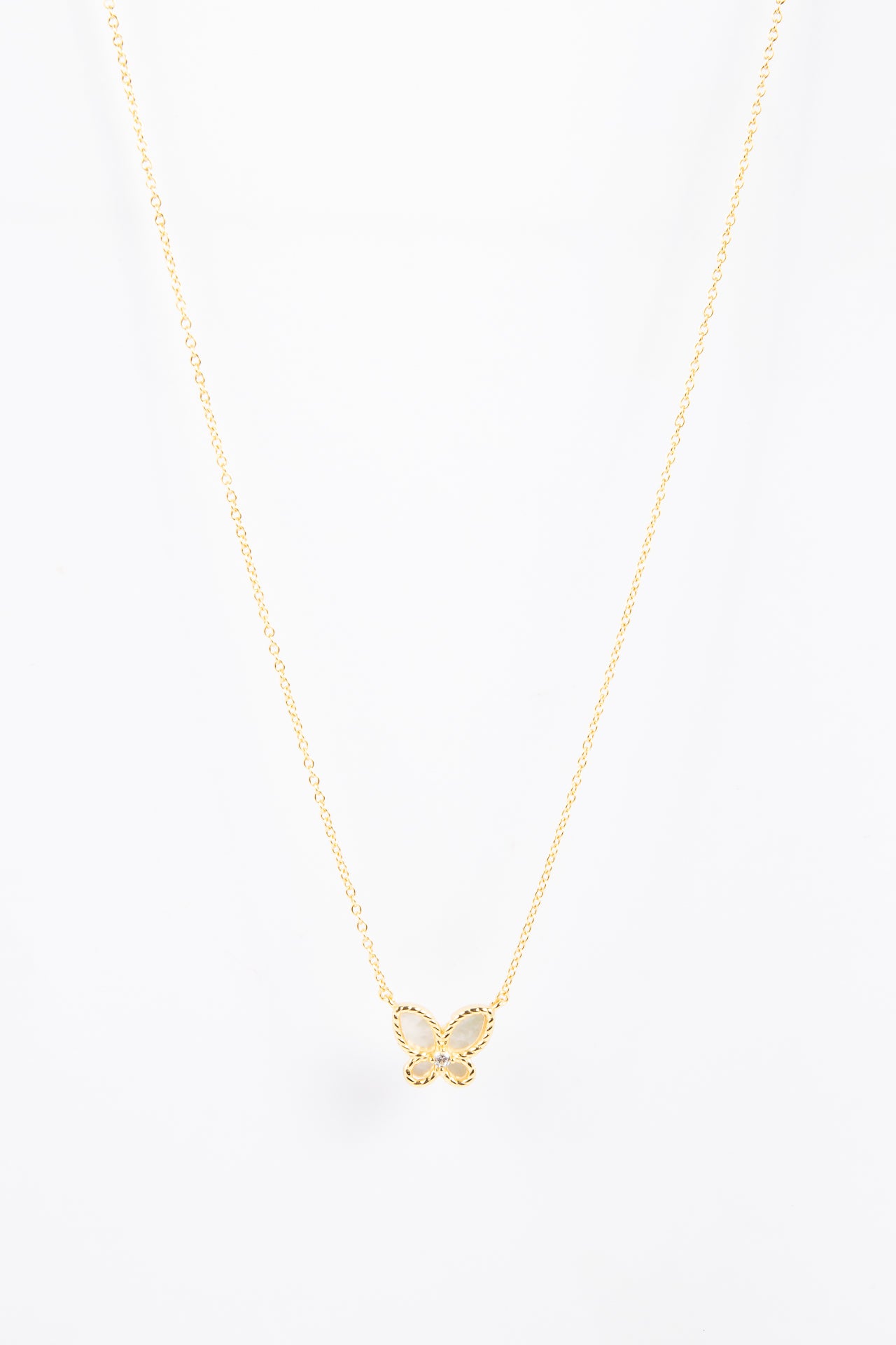 Collar MOP Lover & CZ Butterlfy Gold