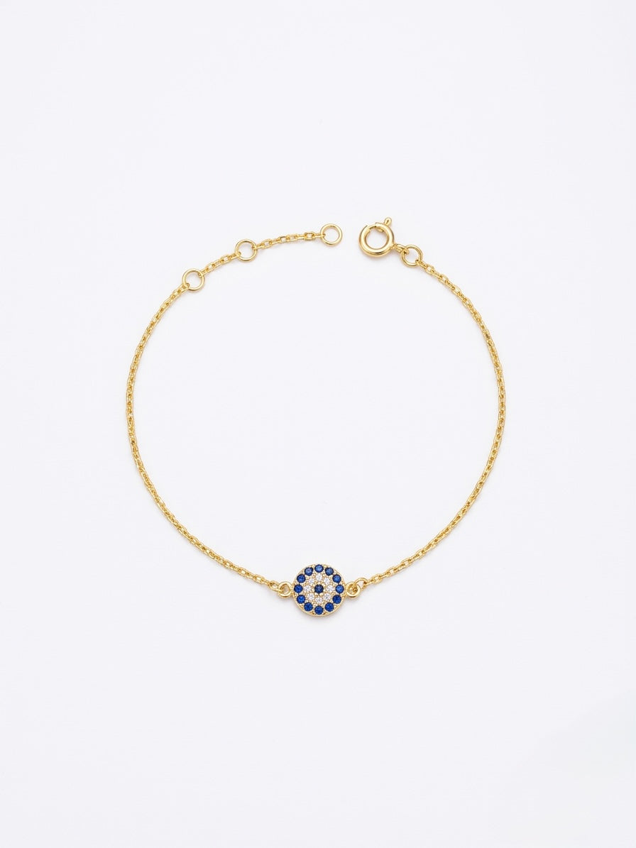 Pulsera SS Evil Eye Gold L