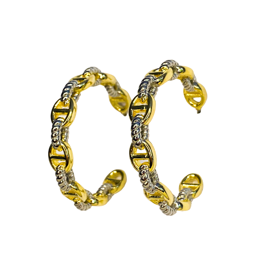 Aro Guc Link Hoop Silver Large