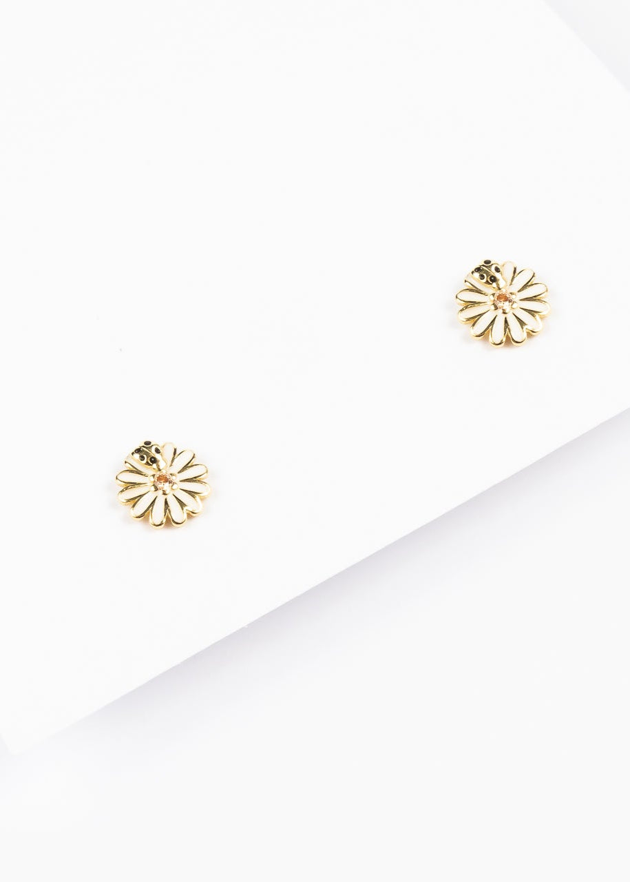Aro Baby Flower White Enamel & Ladybug