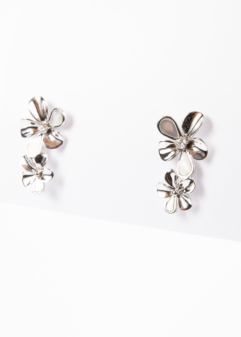 Aro Duo Shinny MOP Flower Silver