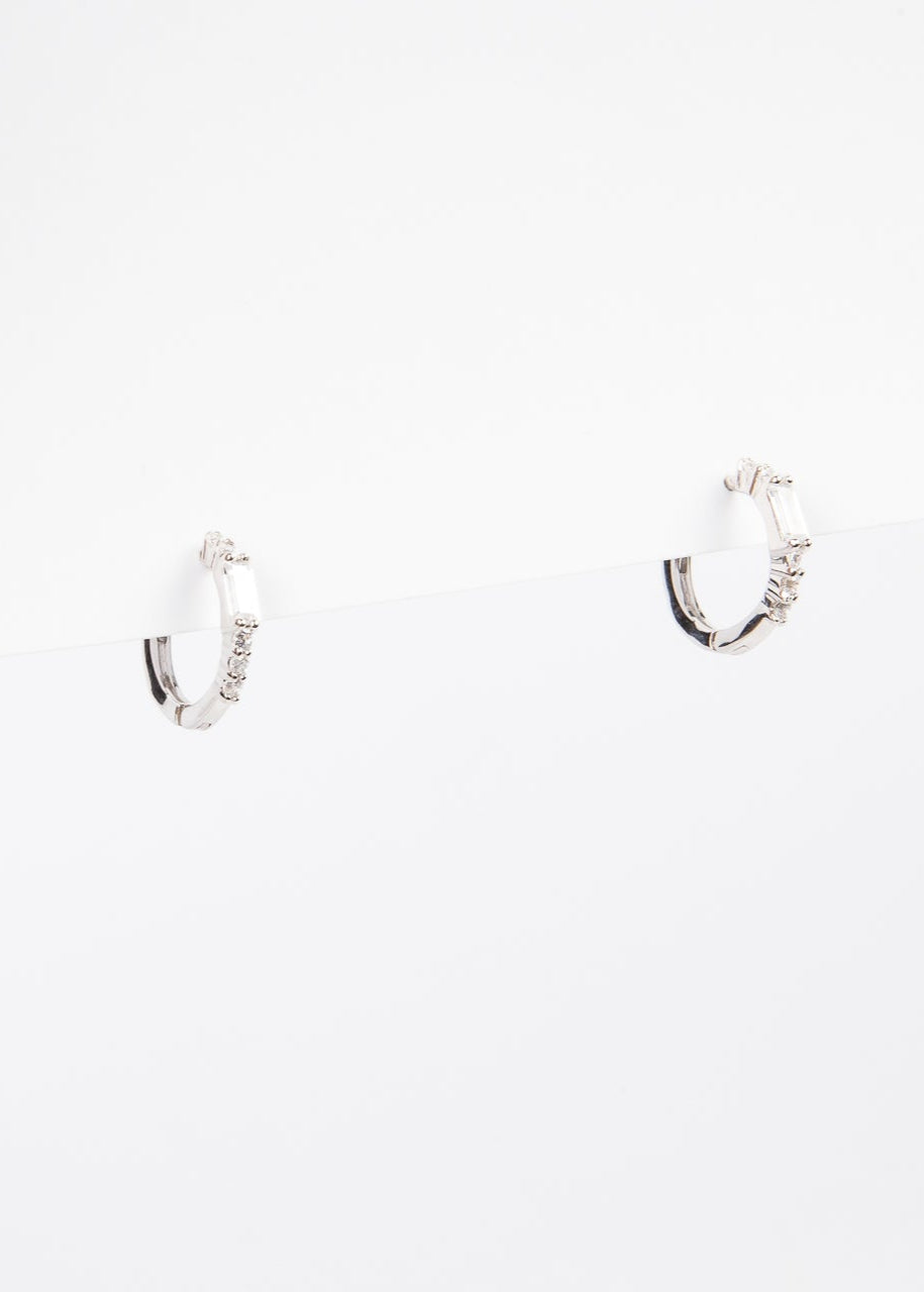 Aro Baby Bagui & CZ Hoop Silver