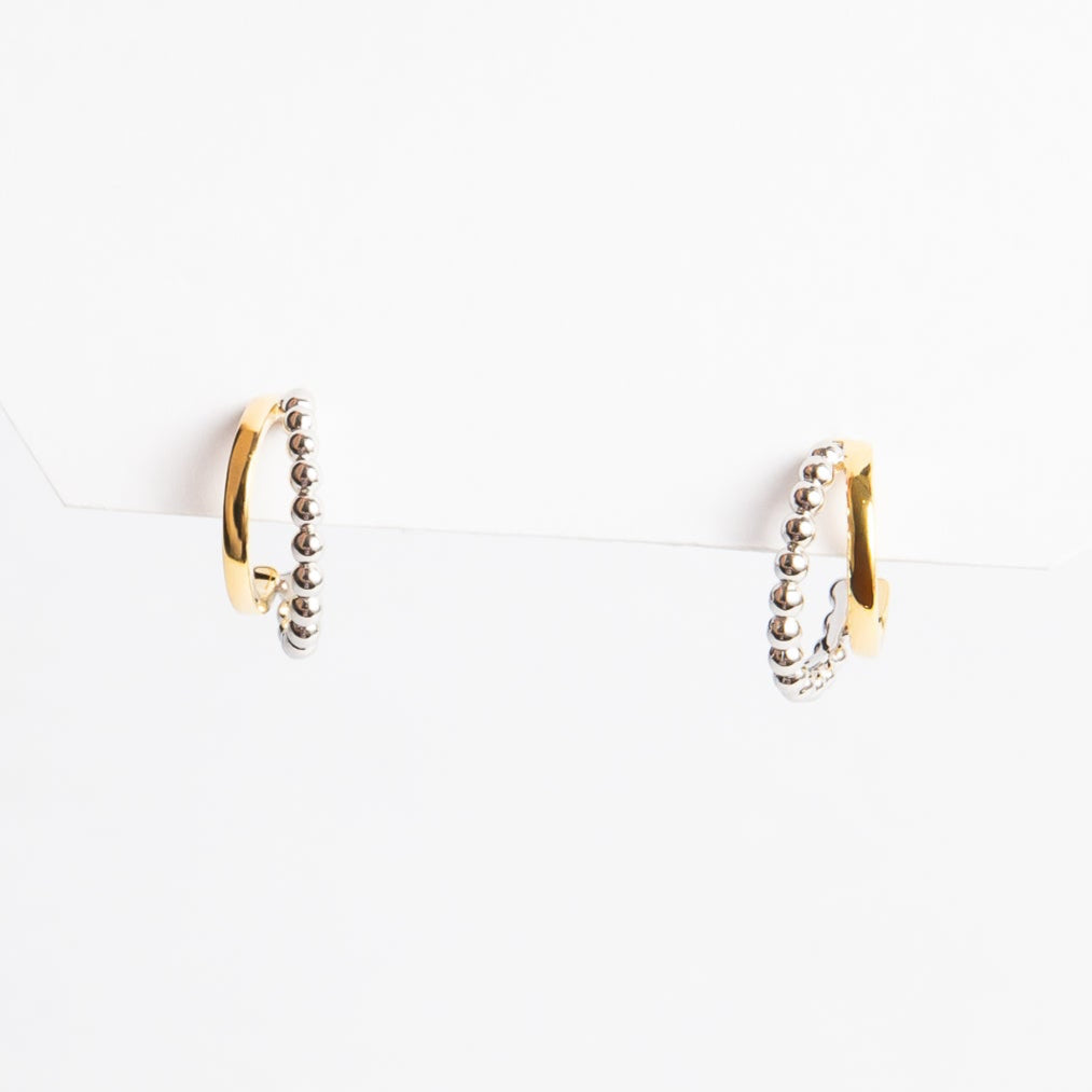 Aro Bicolor Skinny Bubbles & Plain Hoop