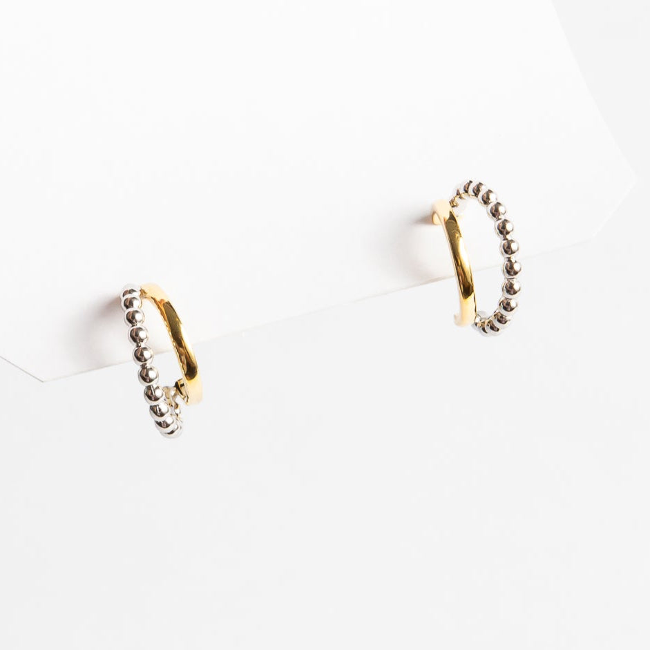Aro Bicolor Skinny Bubbles & Plain Hoop