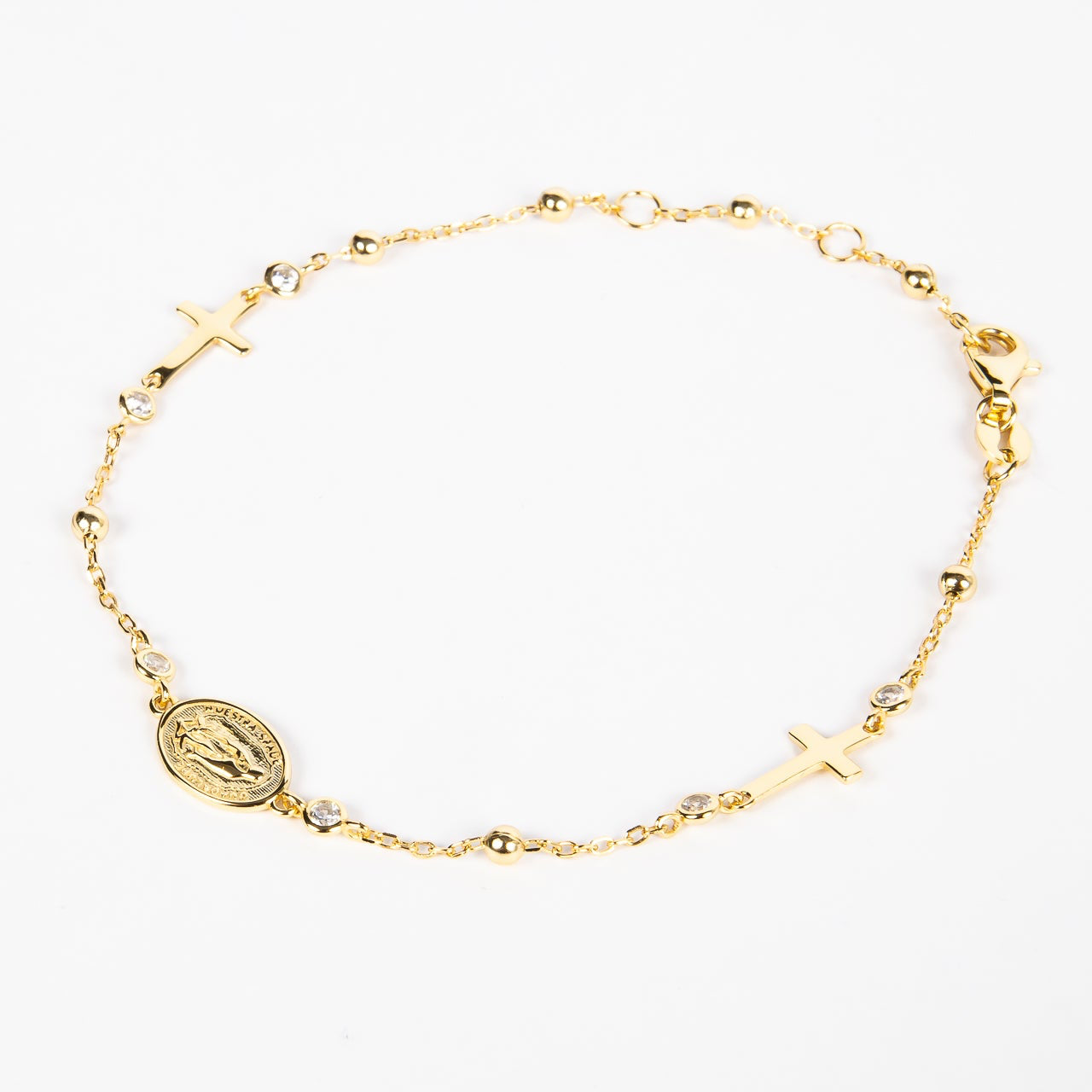 Pulsera Virgin & Double Cross Bracelet