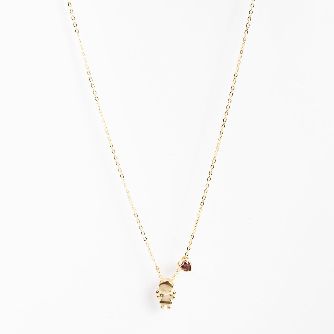 Collar Girl Red Heart Necklace