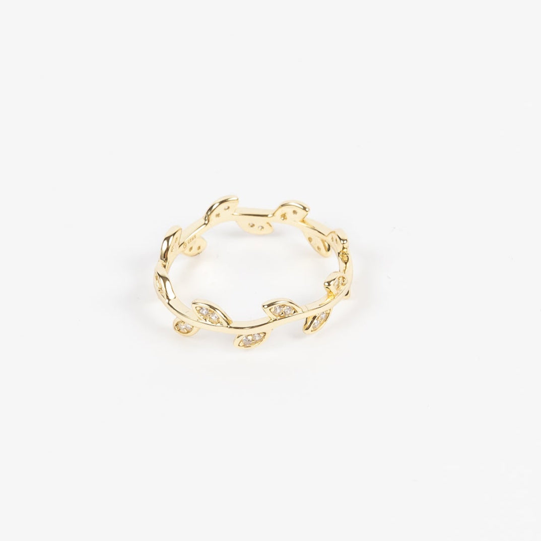 Anillo Skinny Leaf Gold