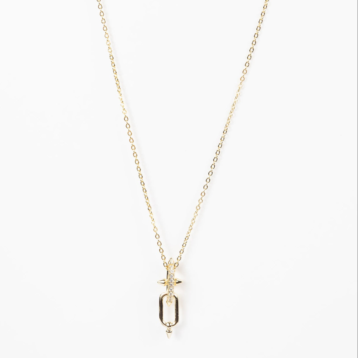 Collar Double Spike CZ Choker