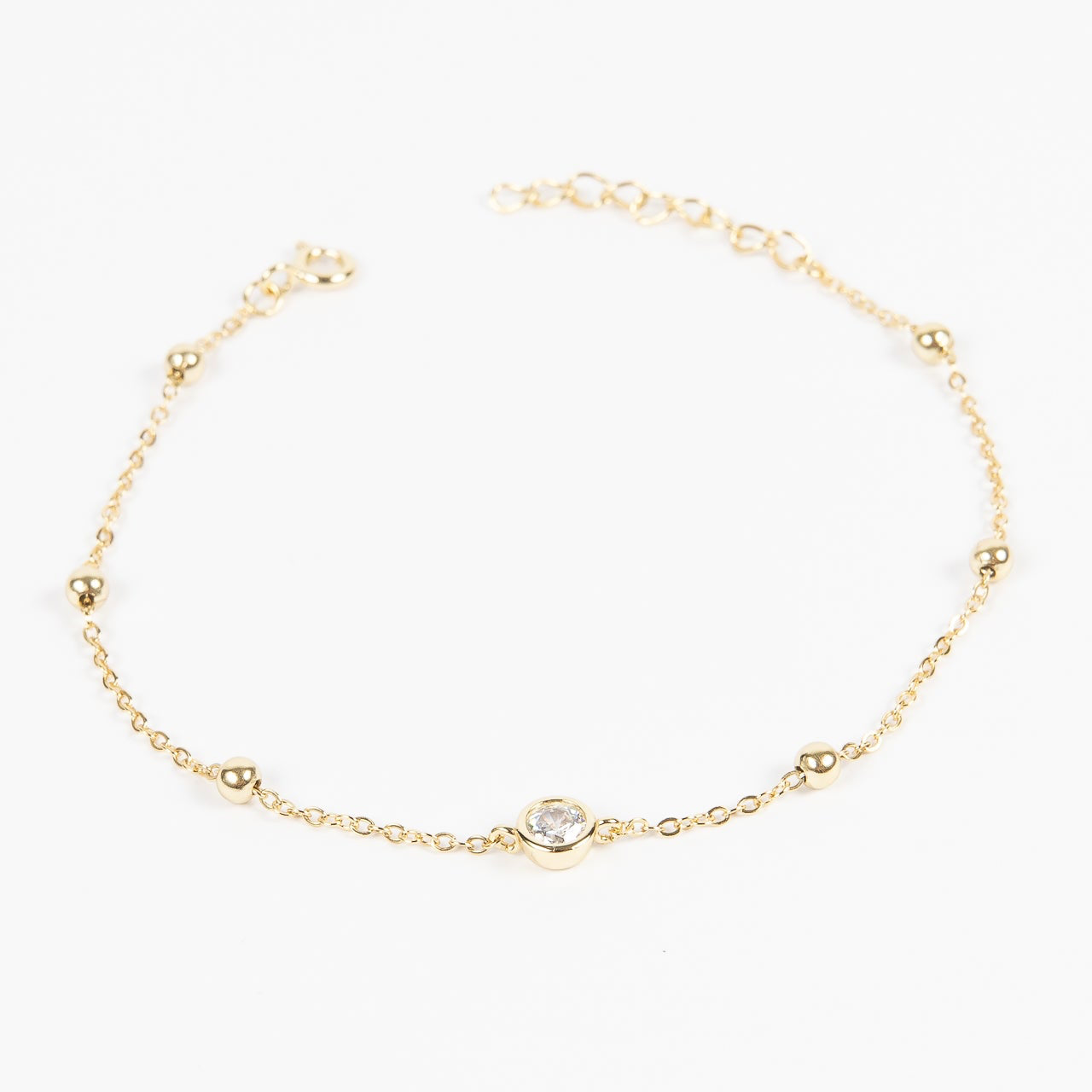Pulsera Bubbles & Single CZ Bracelet
