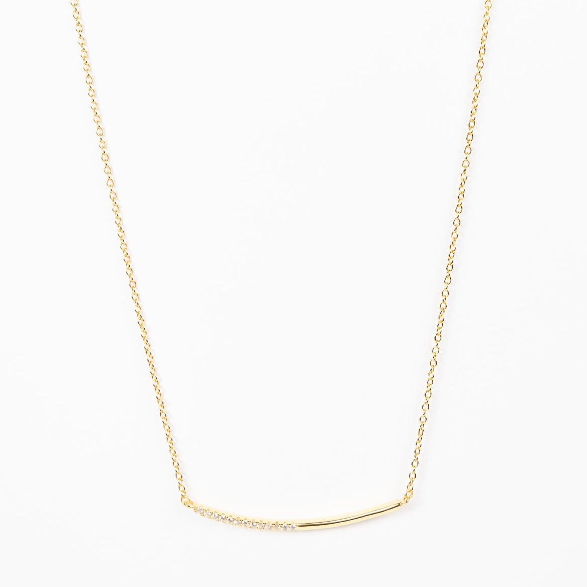 Collar CZ Half Thin Bar