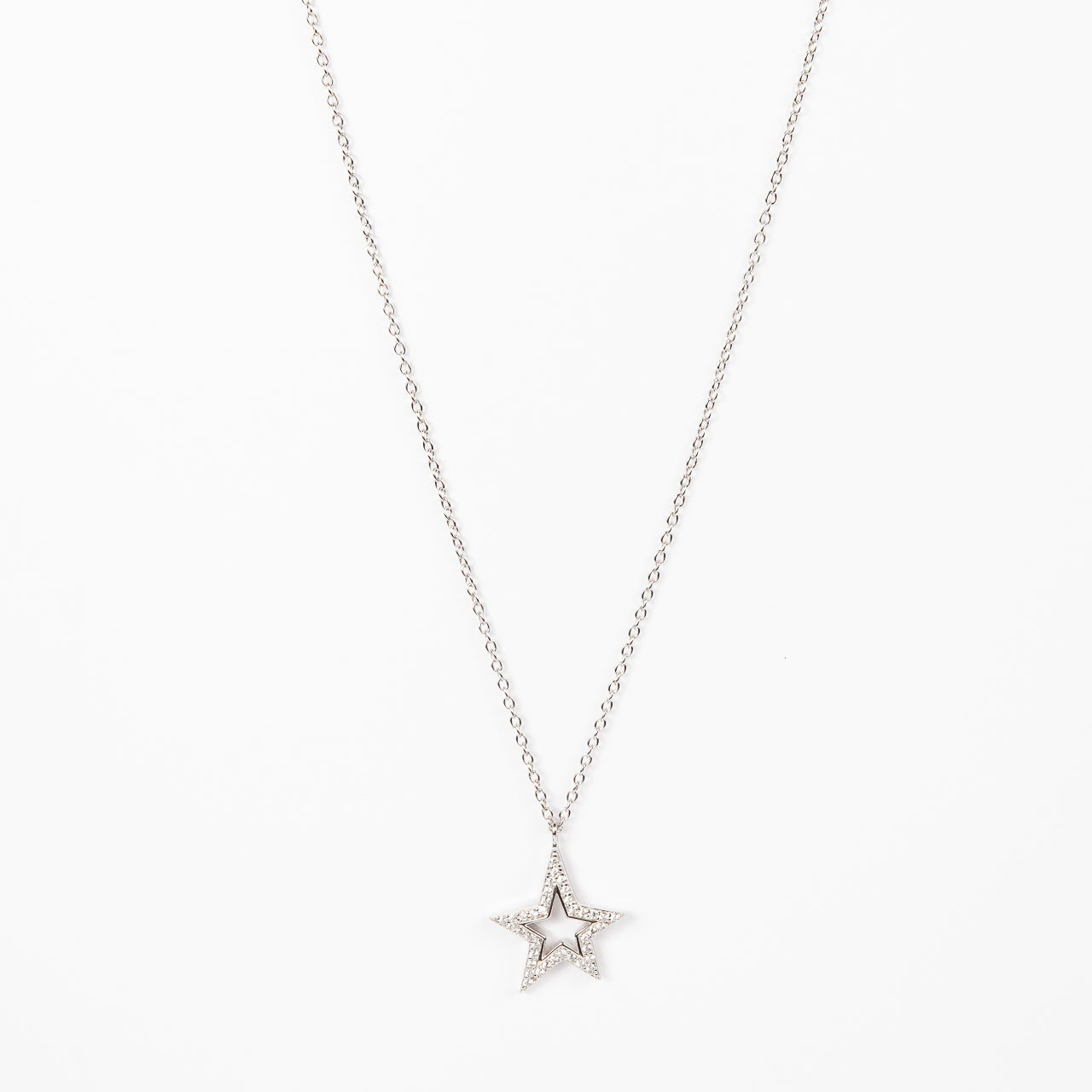 Collar Sided Superstar Silver Necklace