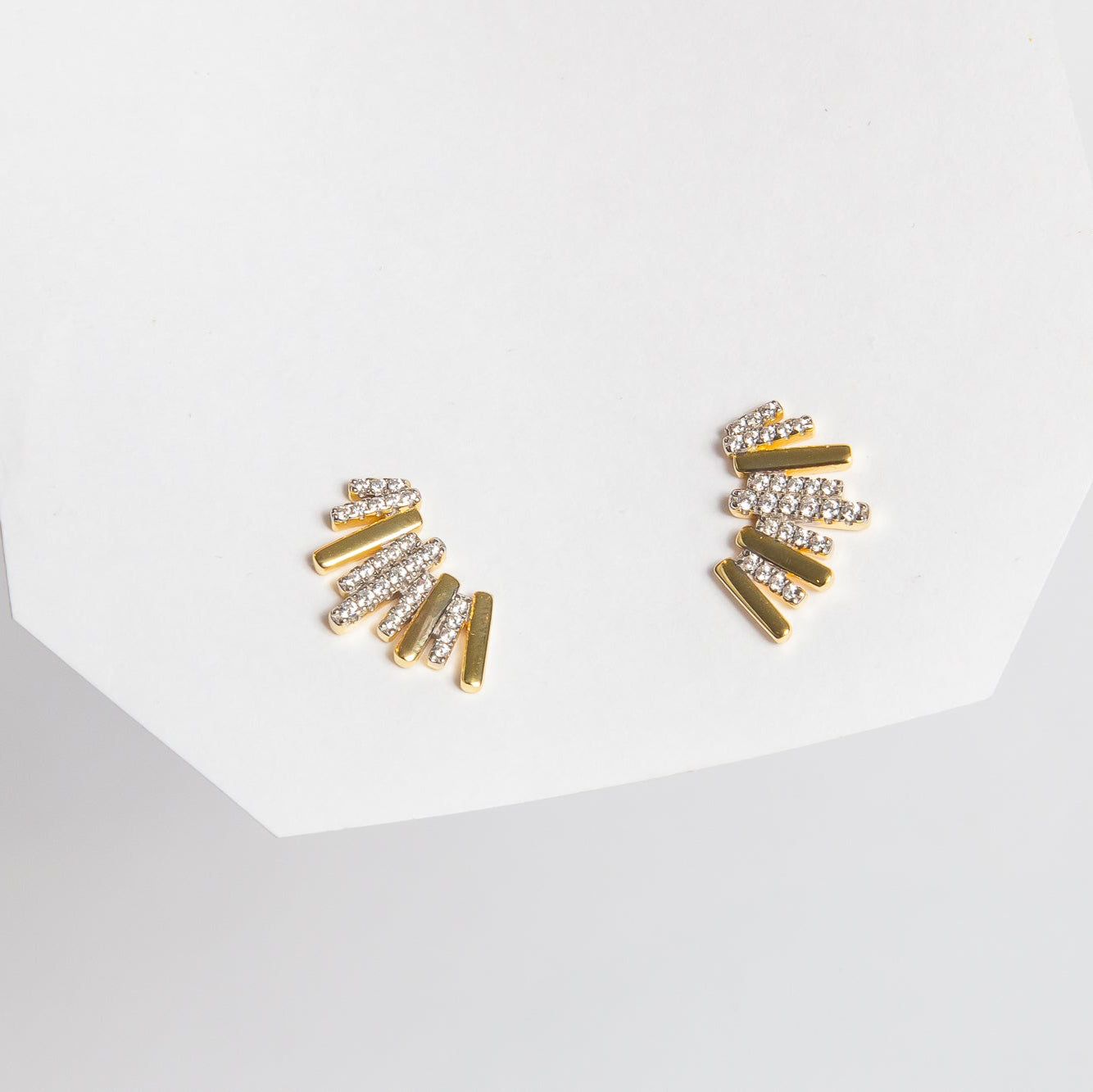 Aro Mixed CZ Spikey Sunlight Stud