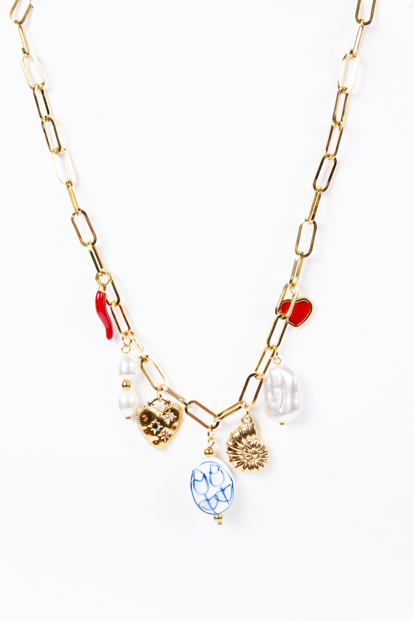 Collar Summer Charms Paperclip Choker