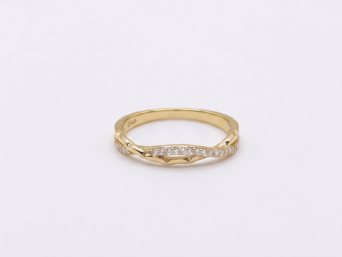 Anillo Twerzy Cz Skinny Gold