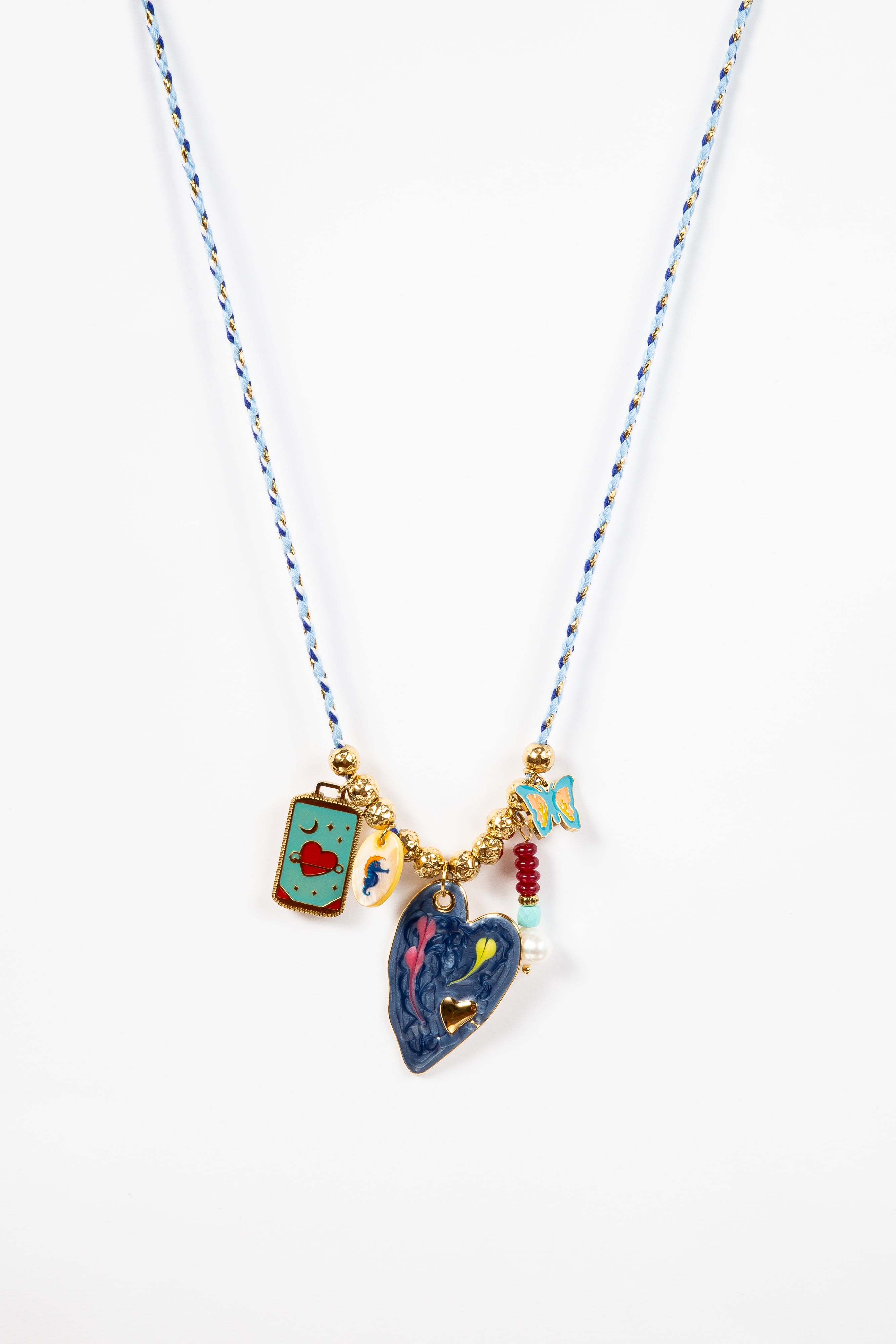 Collar Summer Gran Blue Hearts