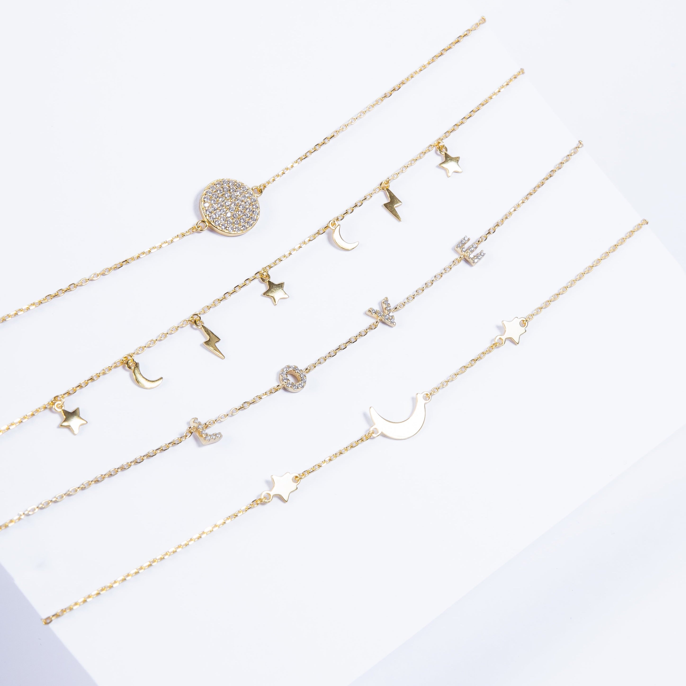 Pulsera SS Baby Love CZ Gold L