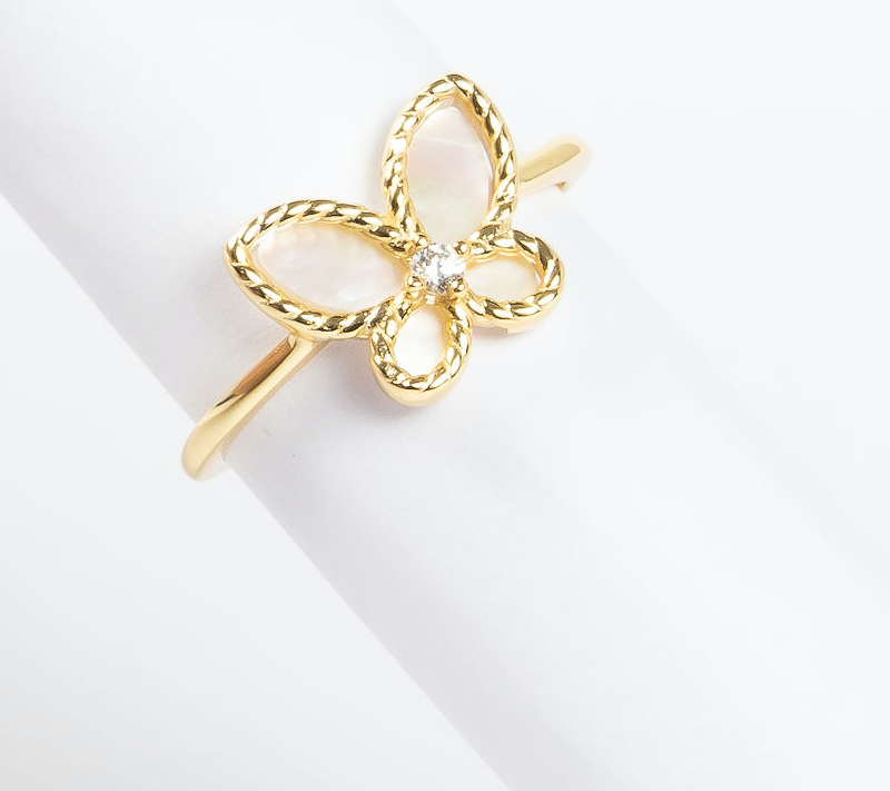 Anillo MOP Lover & CZ Butterlfy
