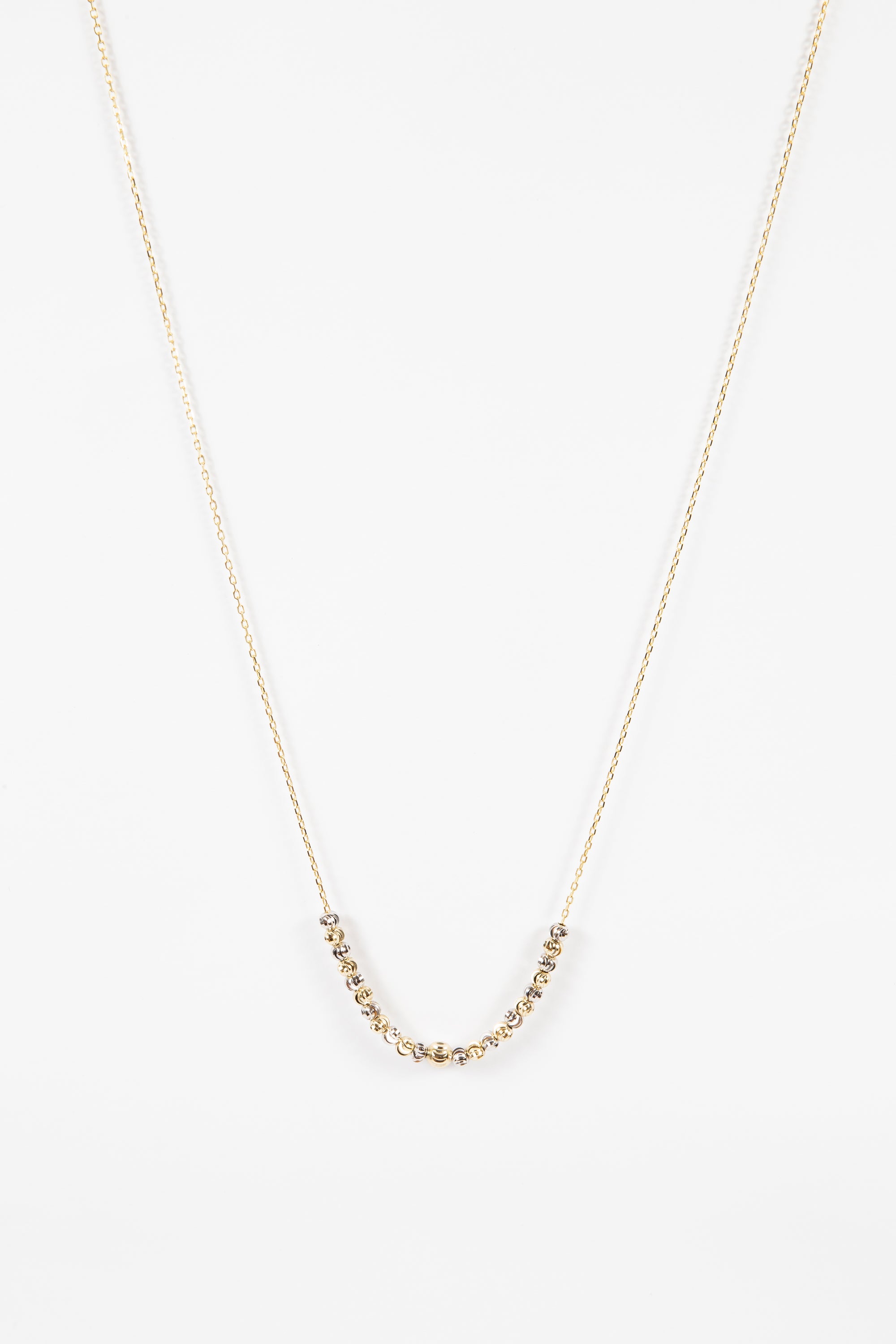 Collar SS Bubbly Sliding Dots Bicolor Necklace