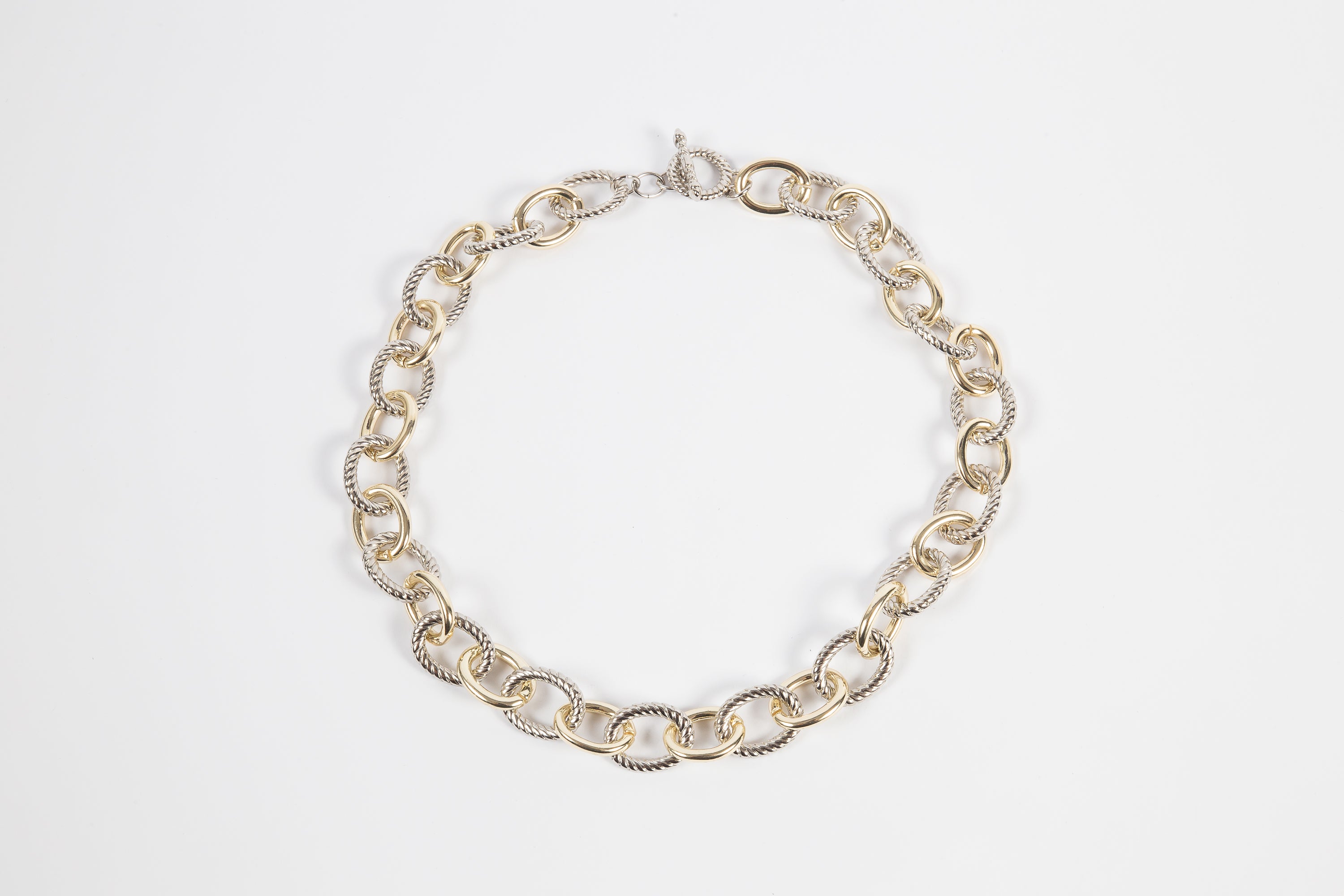Collar Round med Bicolor / Gold Choker Toggle