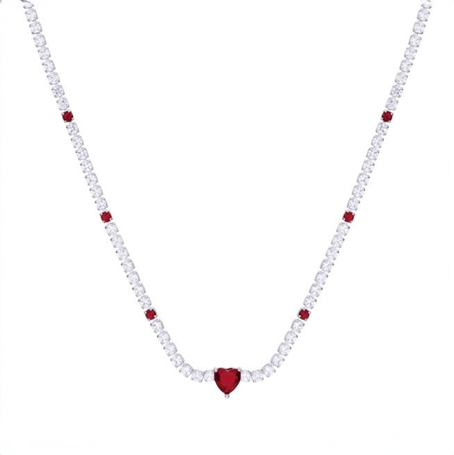 Collar Med Cirka & Red Hearts