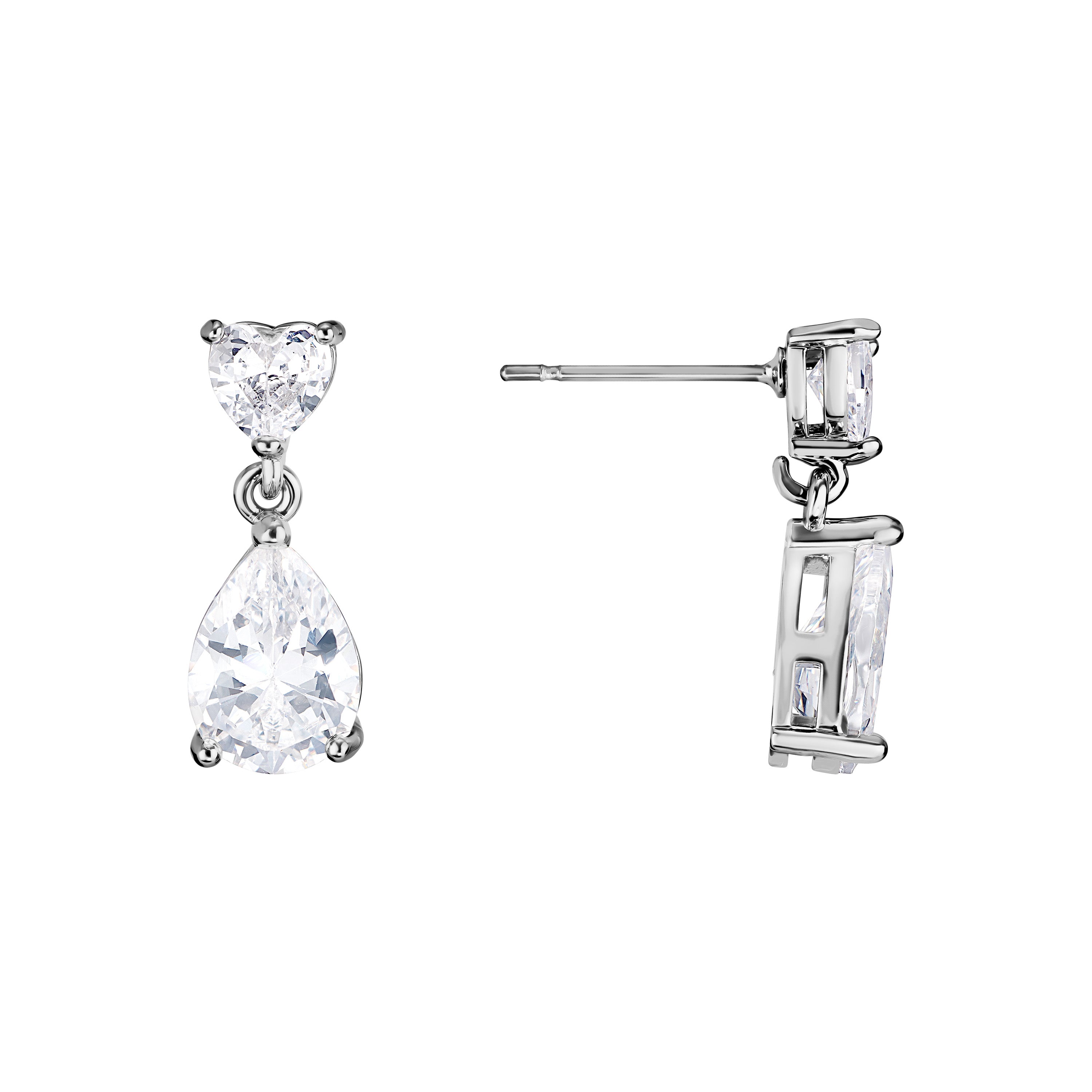 Aro Heart & Teardrop Shine Stud