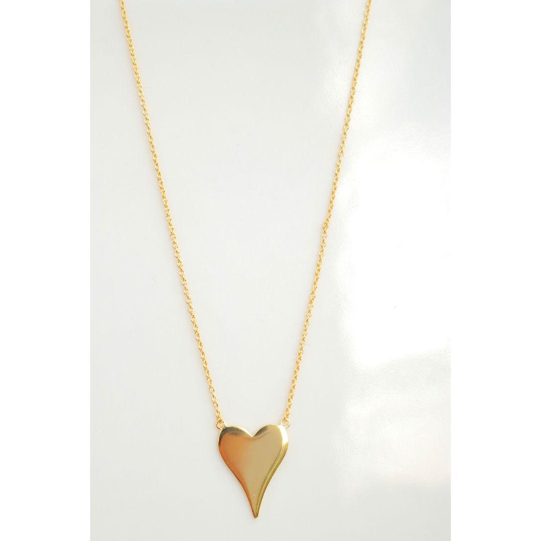 Collar Plain Sabi Heart Gold