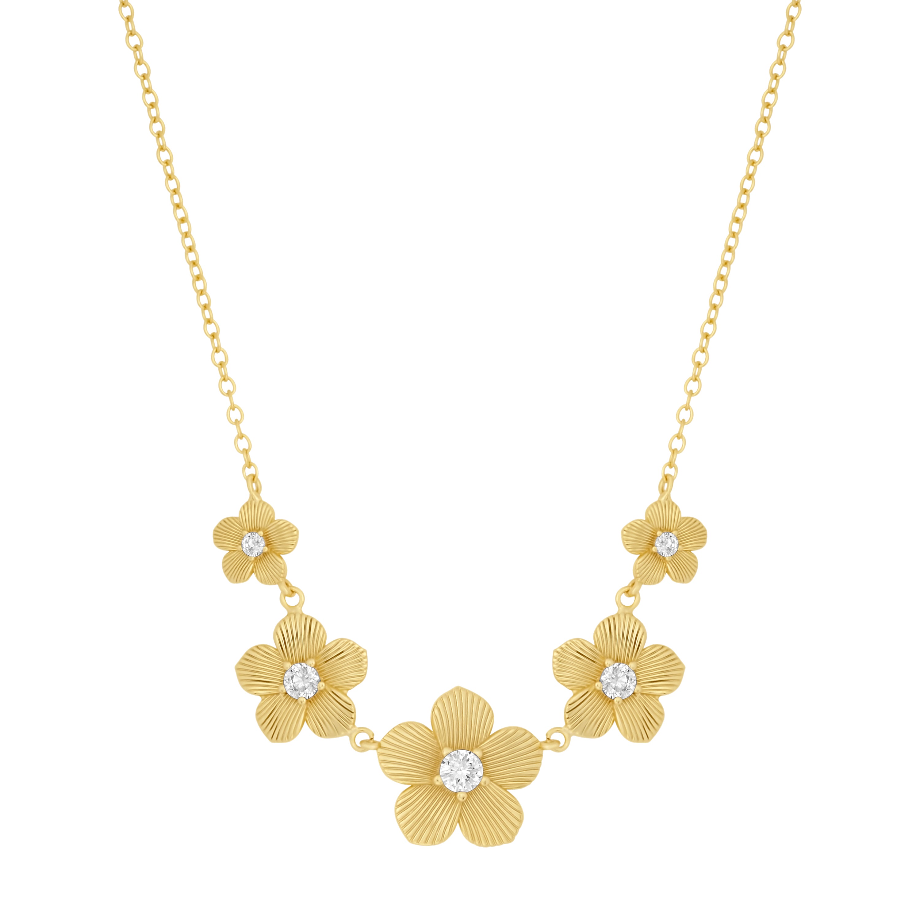 Collar Matte Flowers Bary Necklace