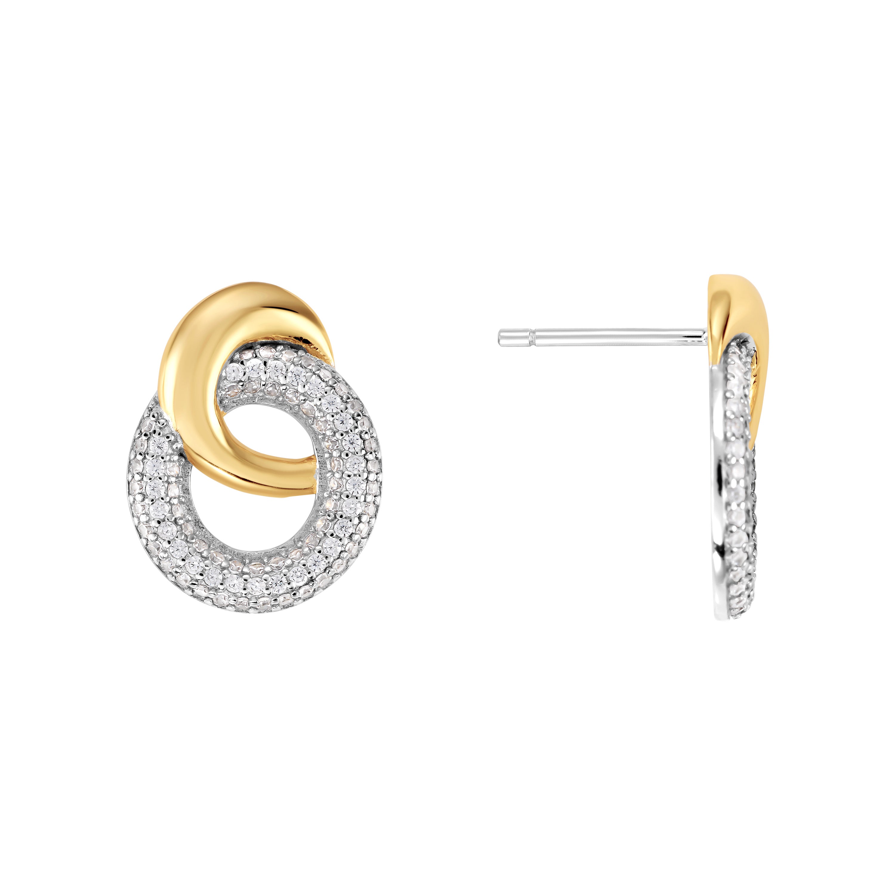 Aro New Double Bicolor Circle Stud