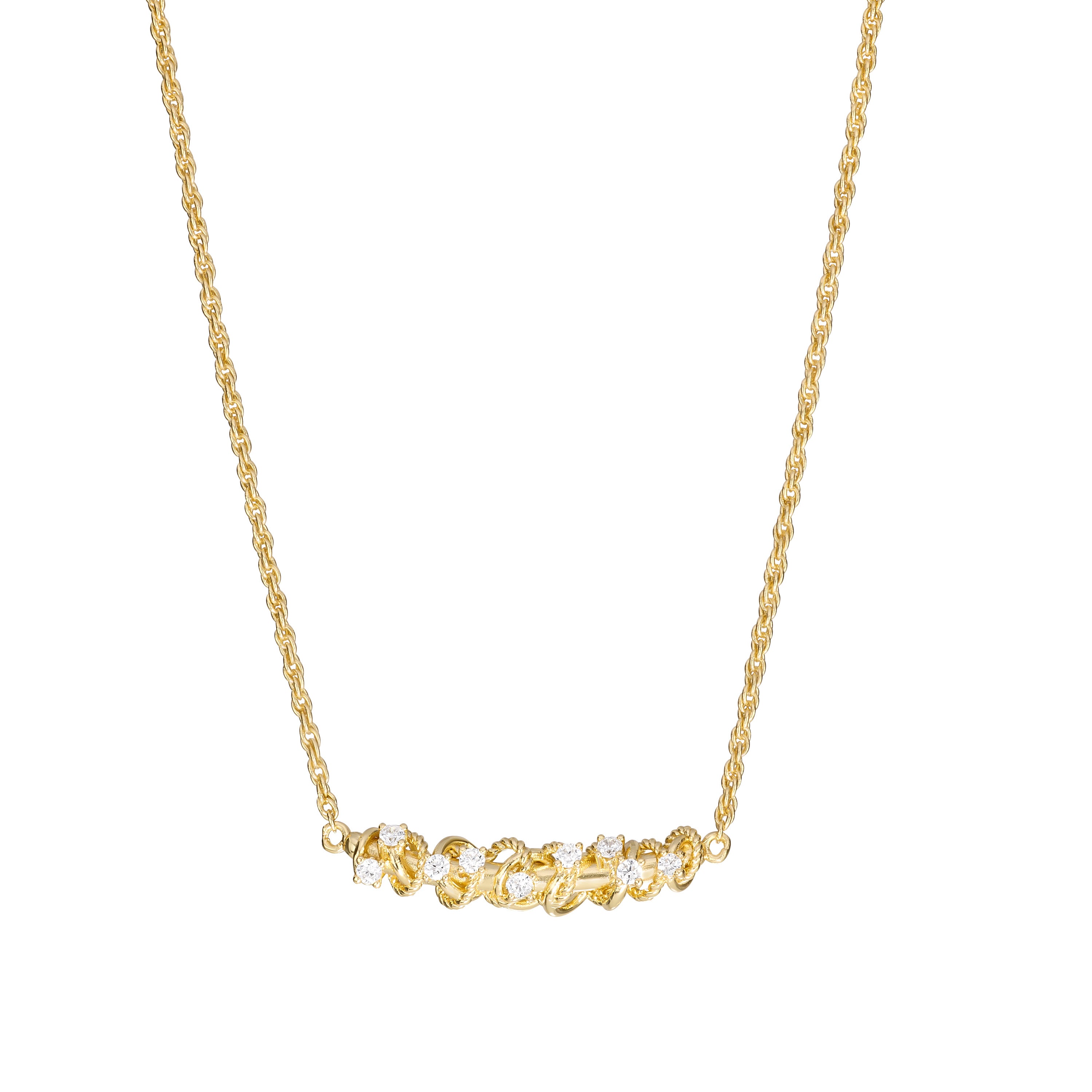 Collar Wrapped Bar Necklace