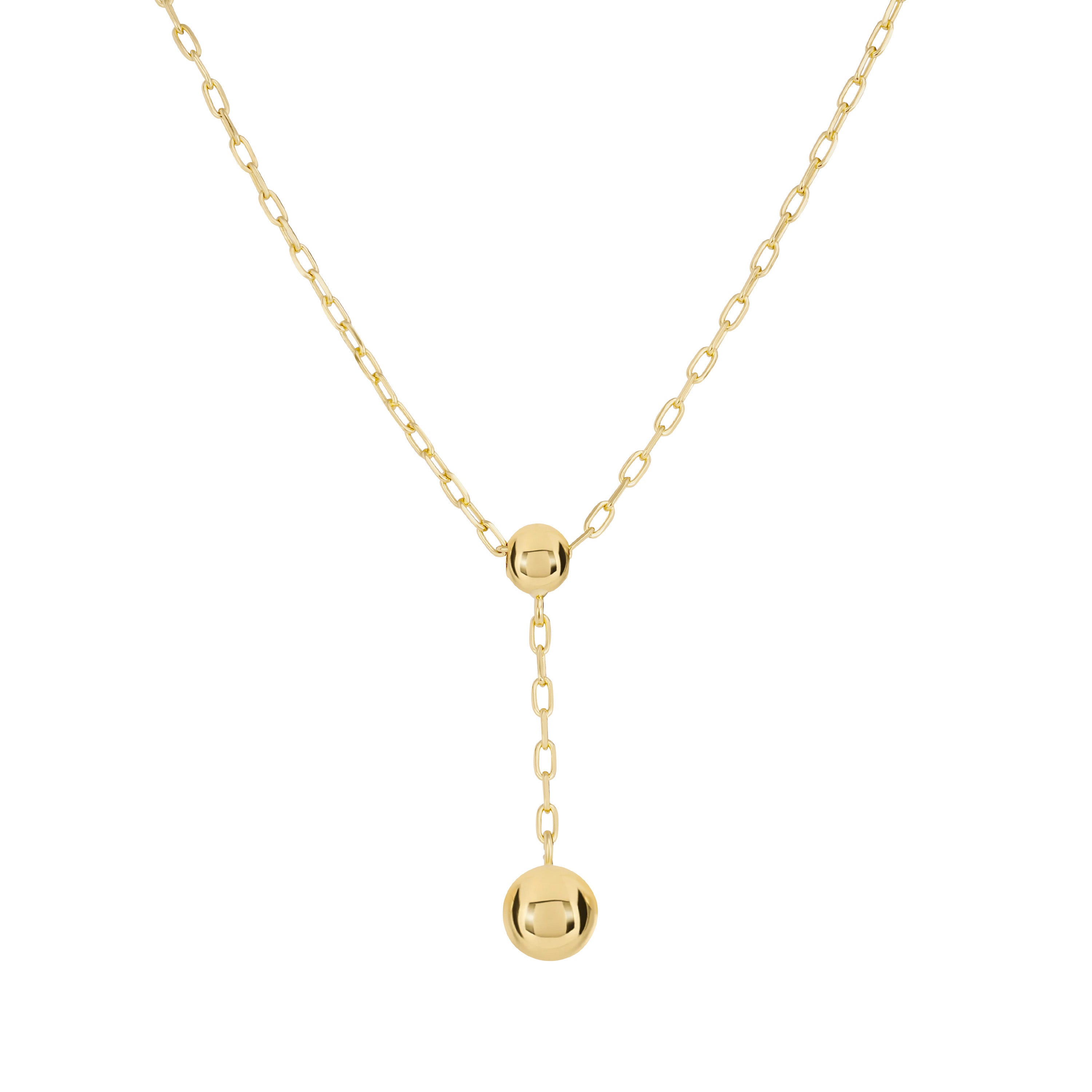 Collar Skinny Paperclip Bubble Y Necklace