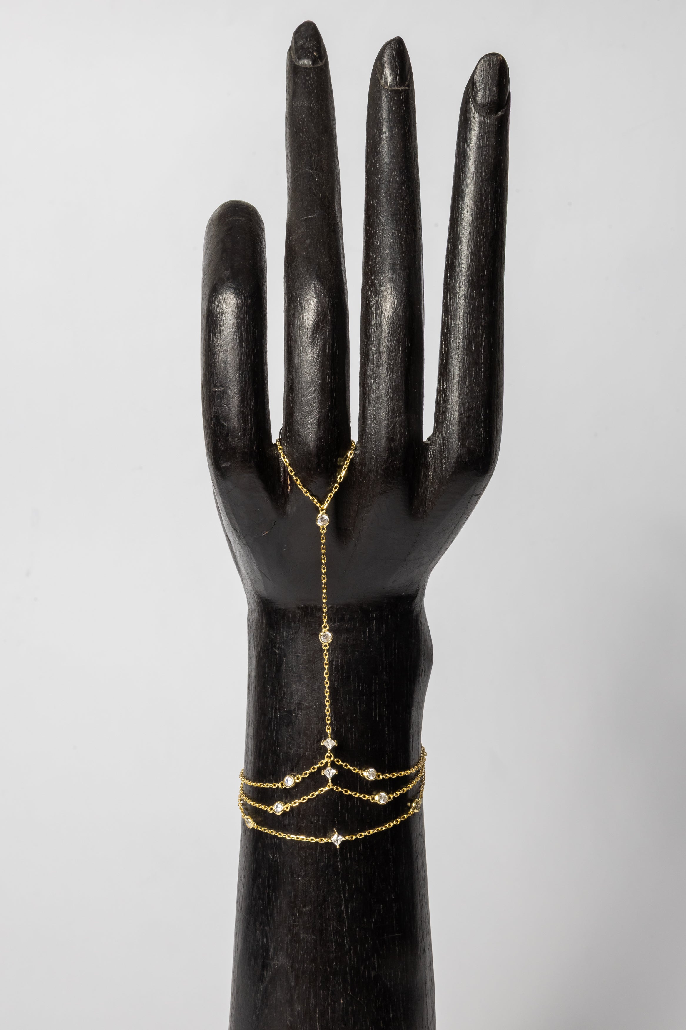 Pulsera Multi CZ & Constel Ring & Hand Chain