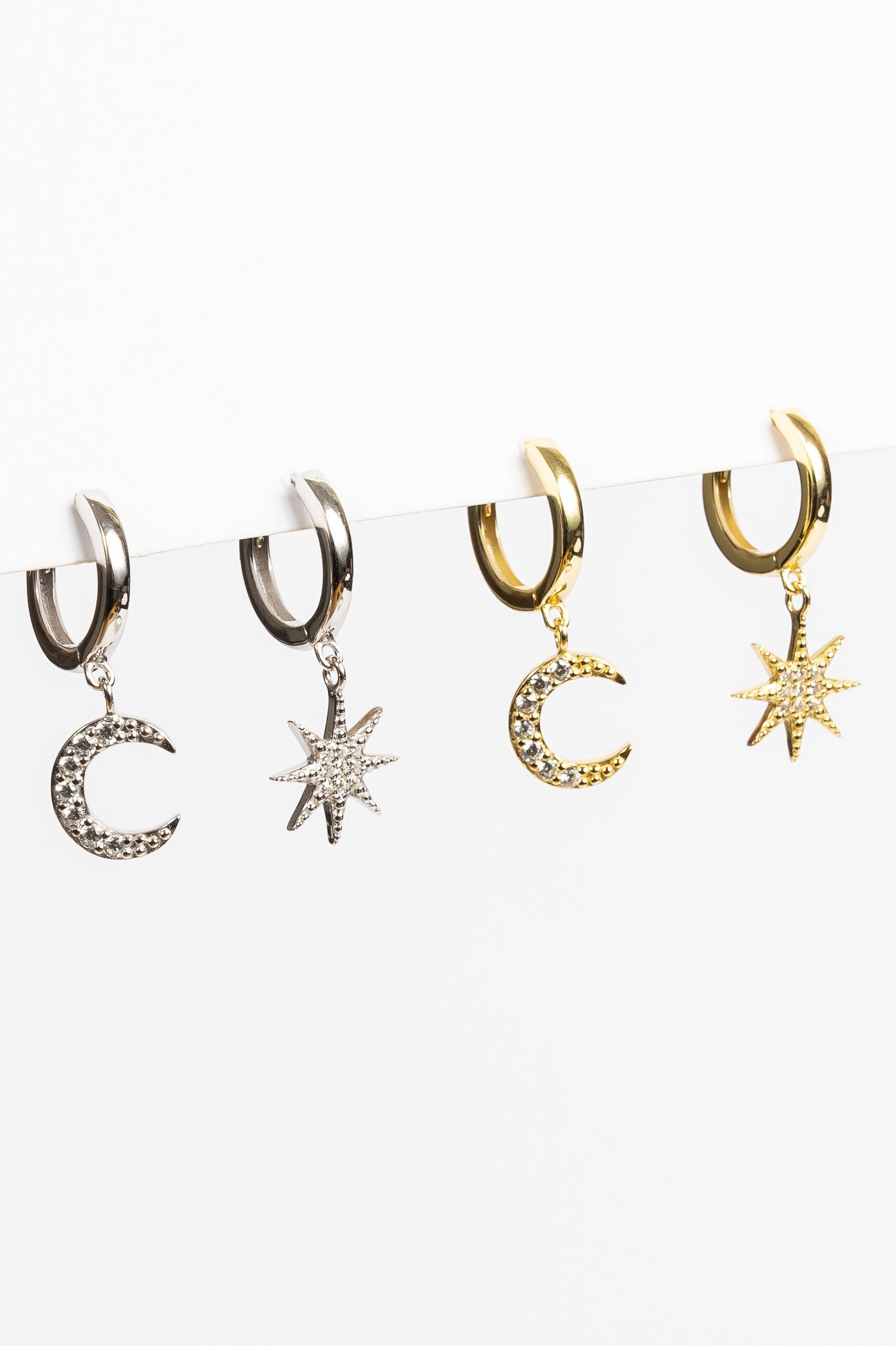 Aro Constel & Moon CZ Hoop