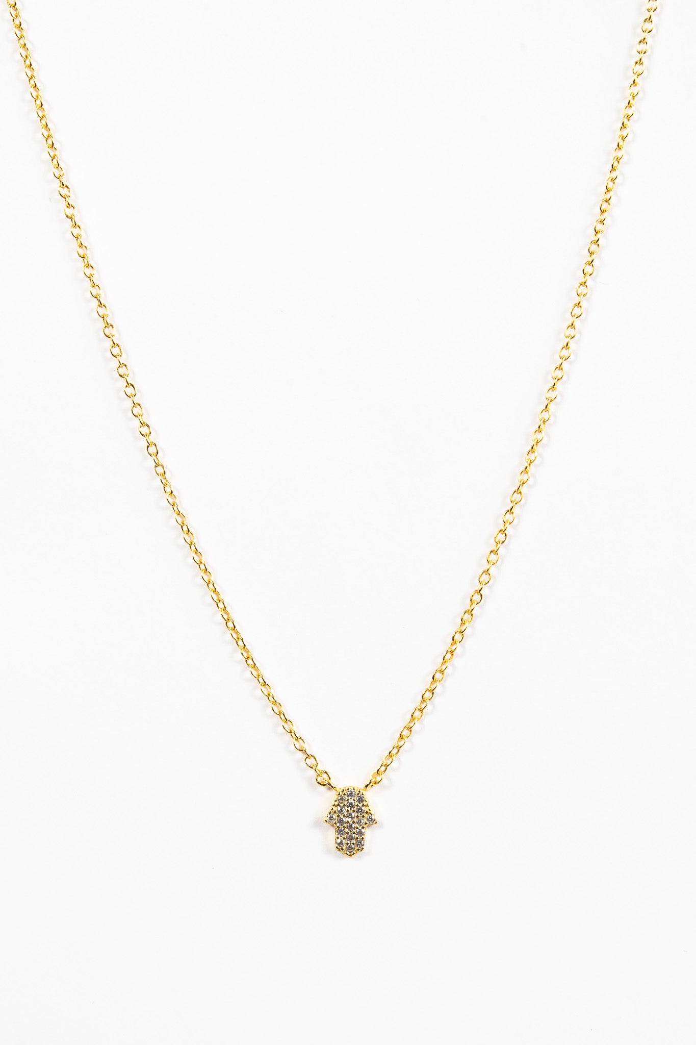 Collar Baby Hamsa CZ Necklace