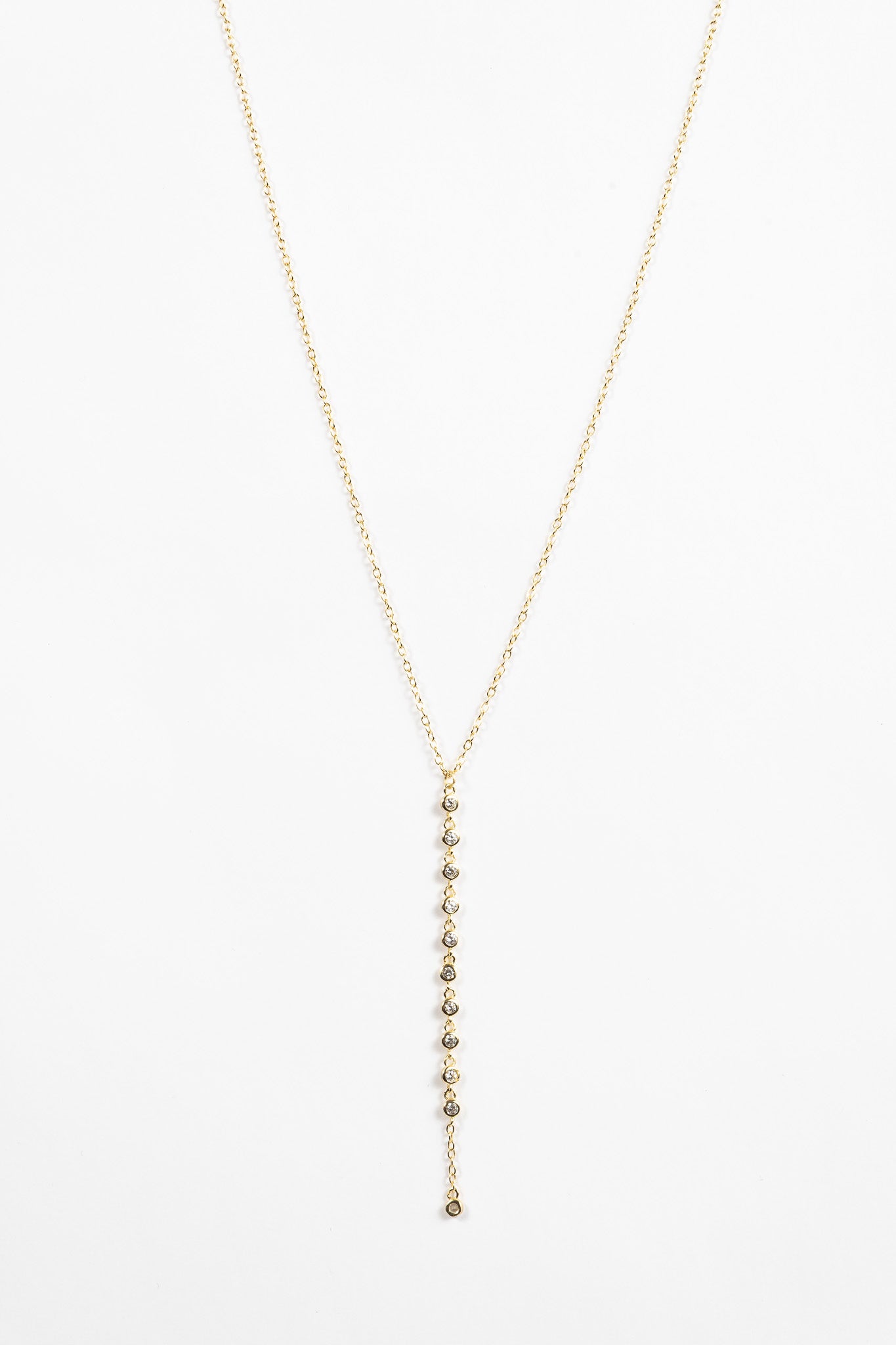 Collar Sliding CZ round drop Y