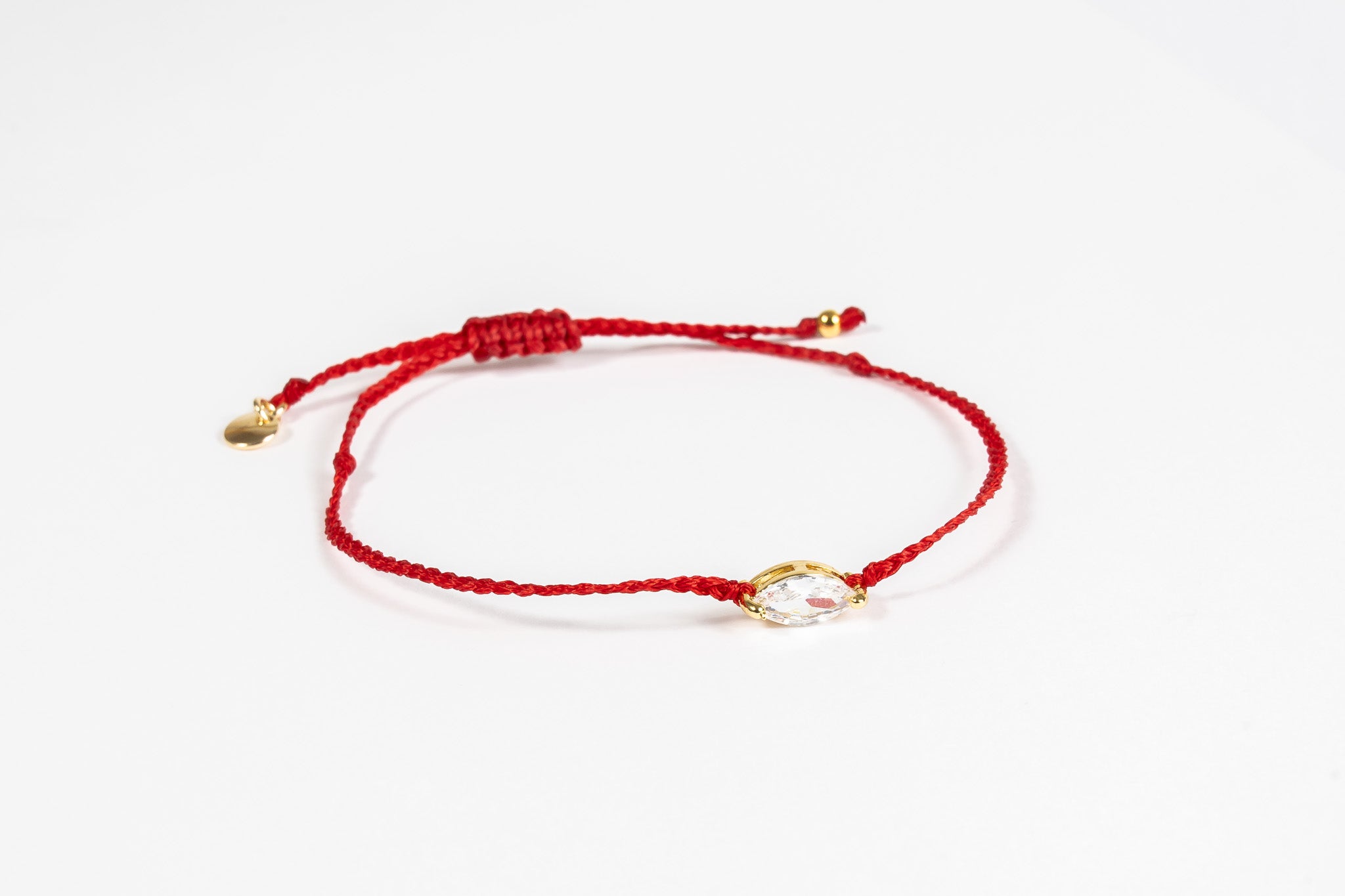 Pulsera String Sided CZ teardop