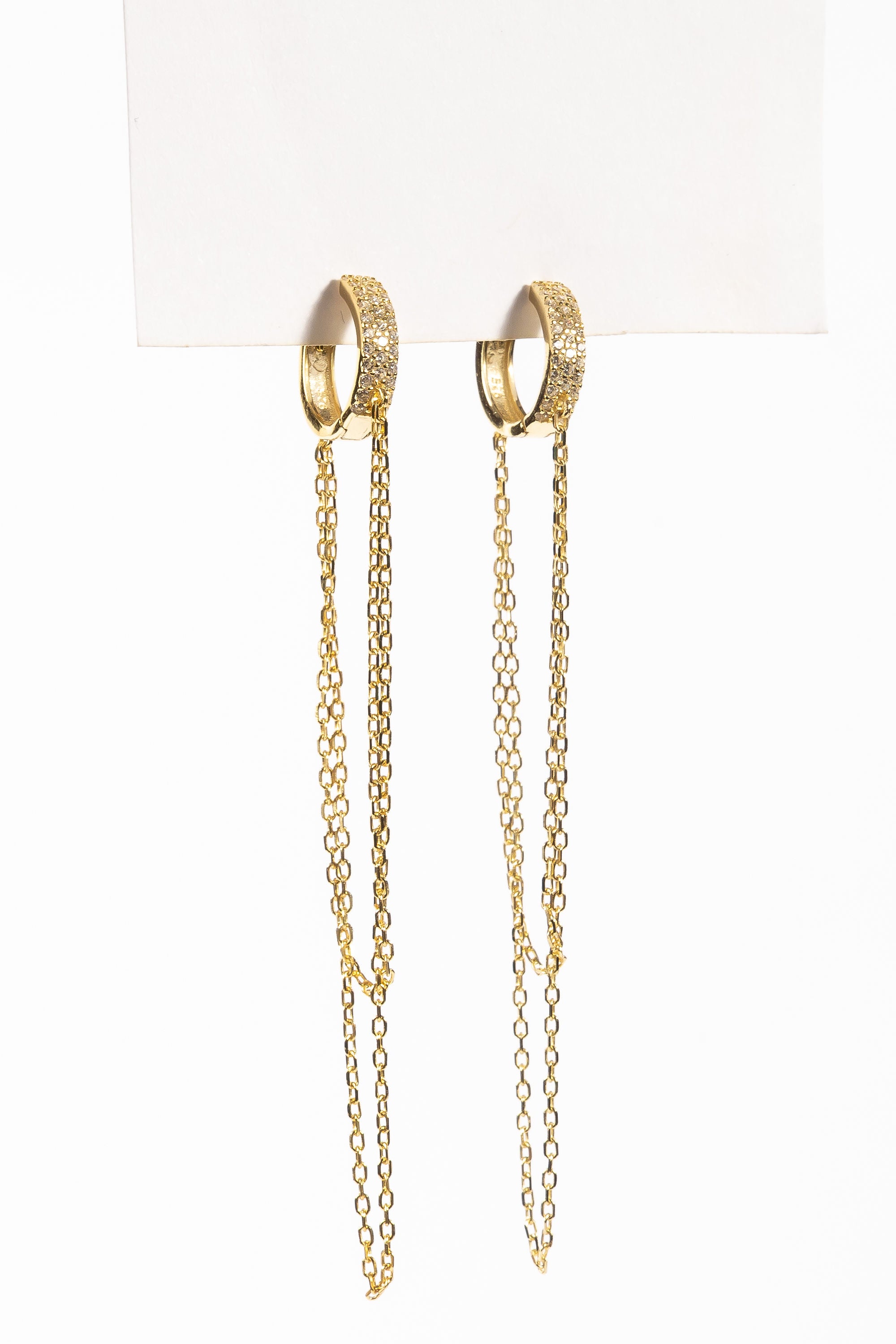 Aro Cz Gross Hoop & Double Chain