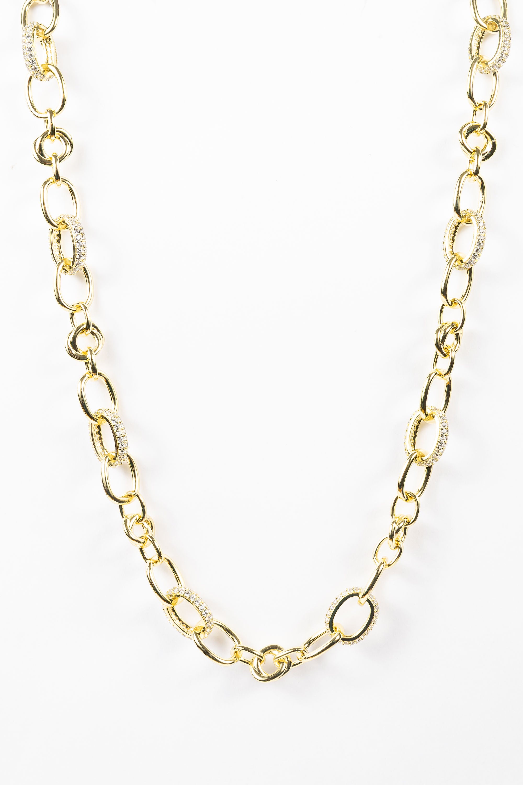 Collar Semi Short Longy Chain CZ Choker