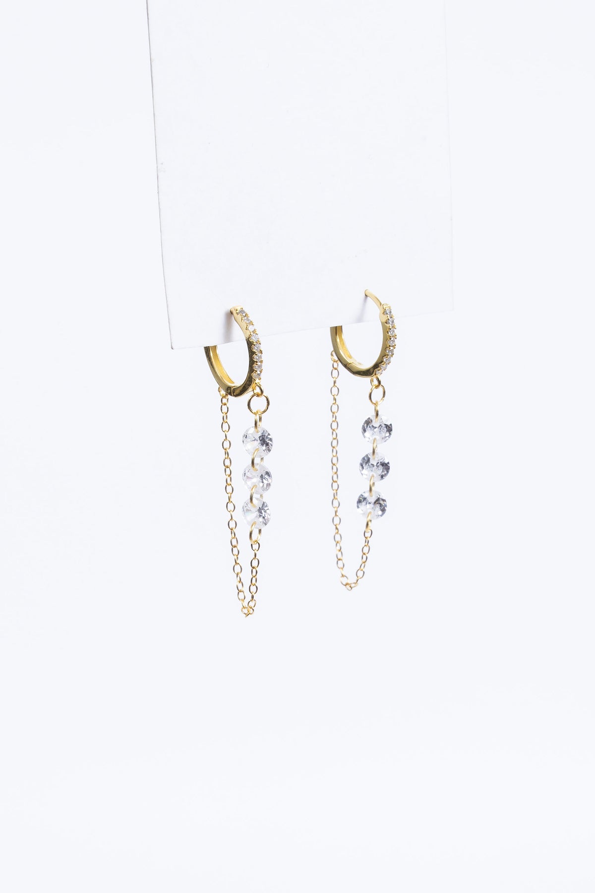 Aro Trio CZ Chain Hoop H