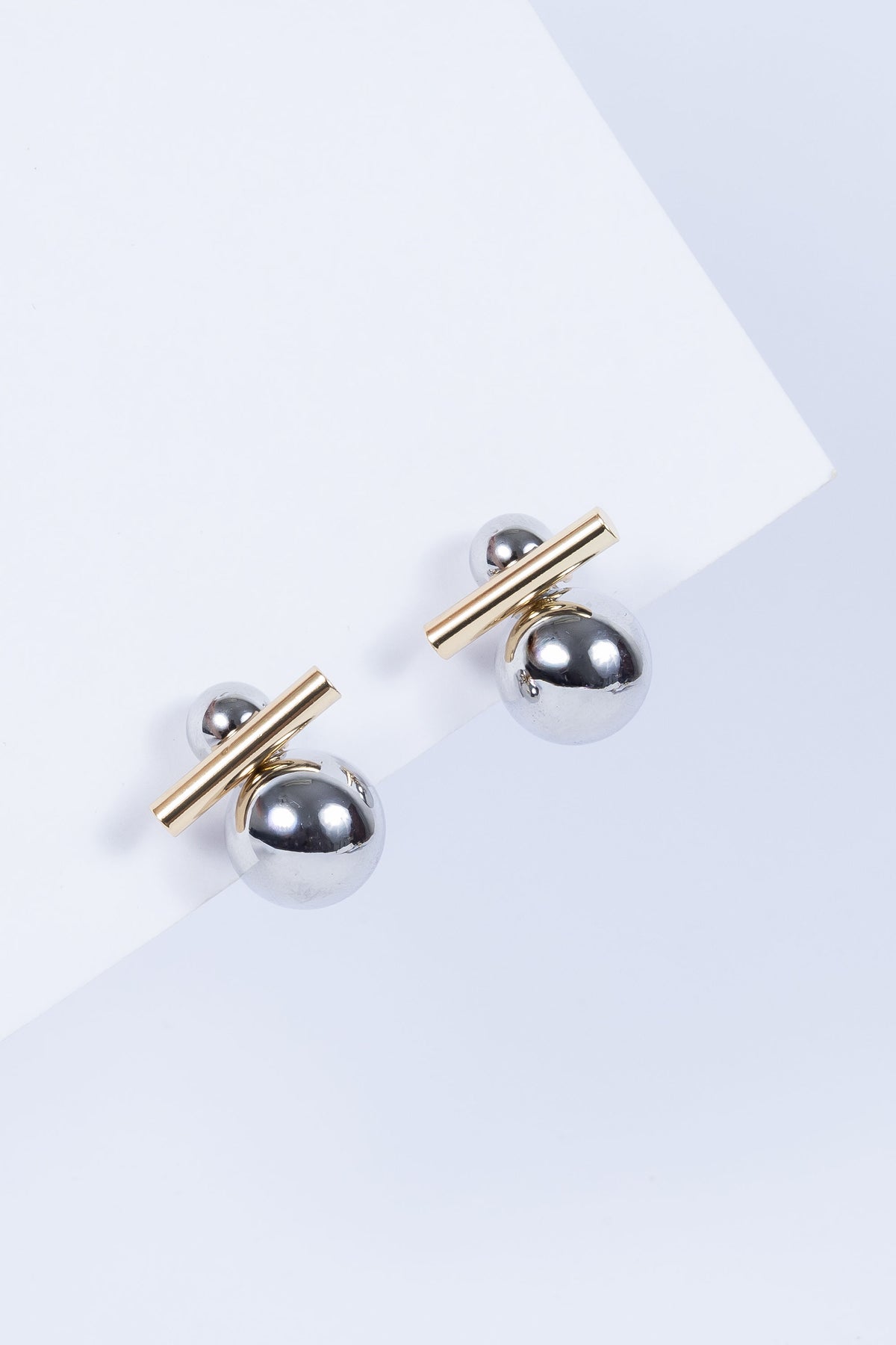 Aro Stainless Bicolor Duo Baller & Gold Bar