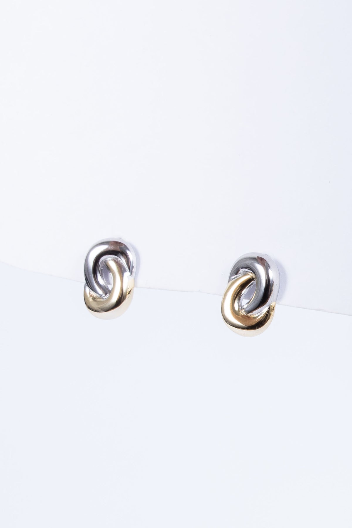 Aro Sterling Silver Bicolor Baby Knot Stud