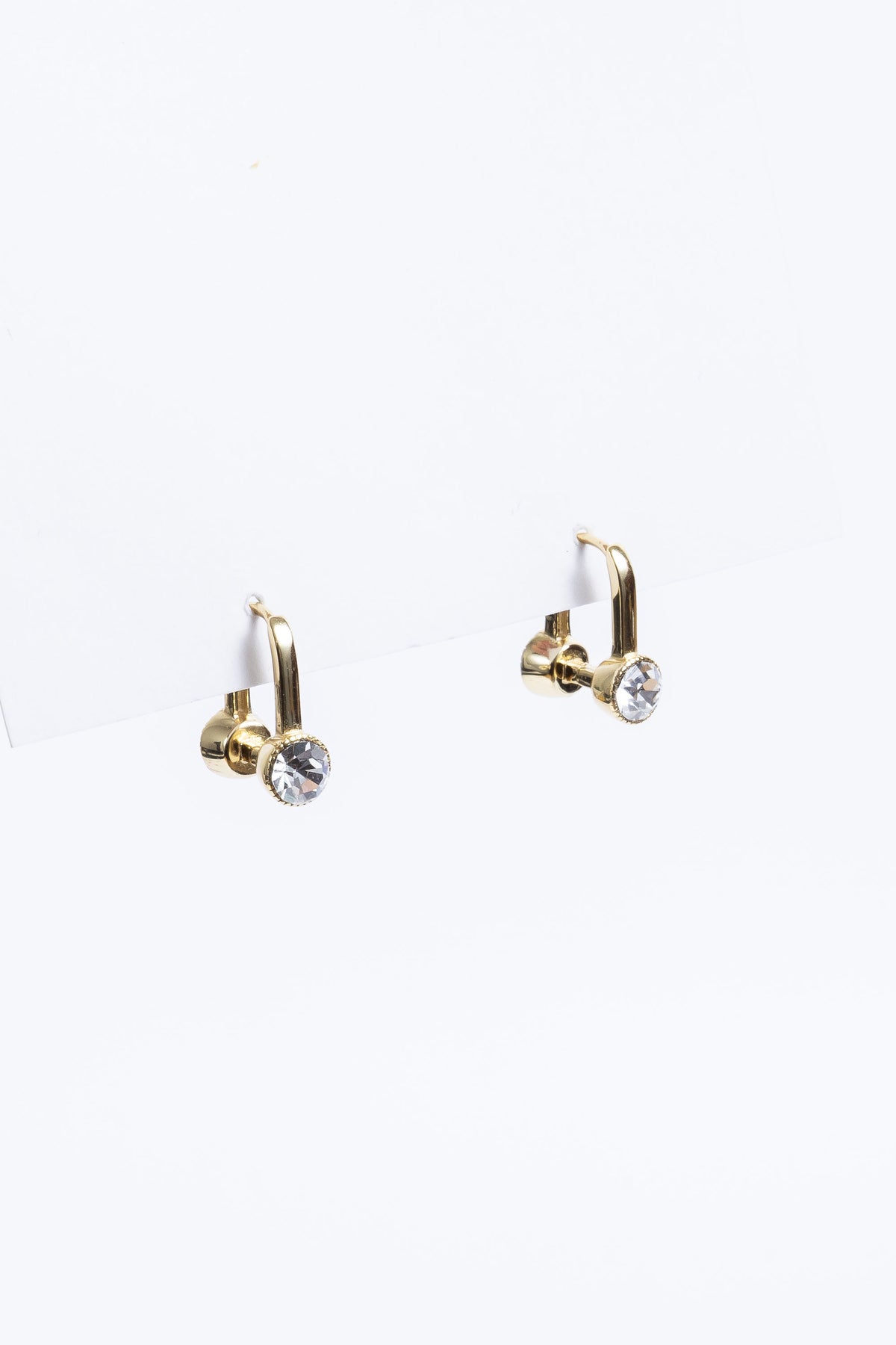 Aro Double bell CZ Hoop Gold