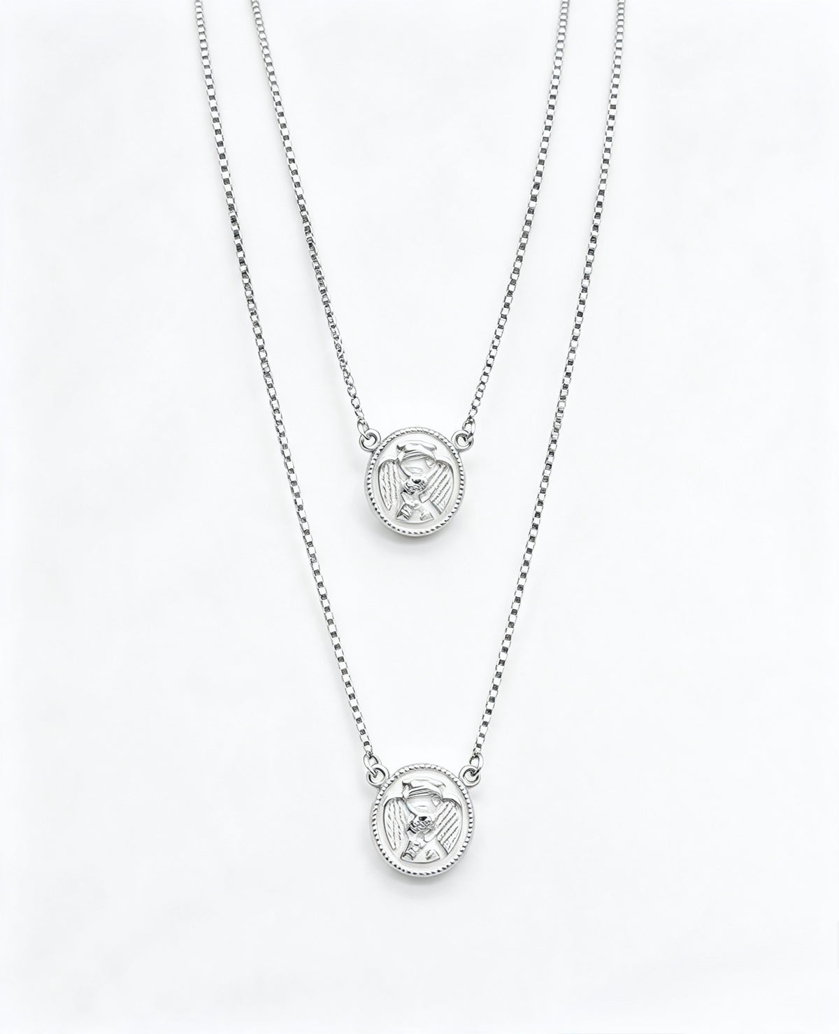 Collar Kids Angel de la Guarda Escapular Silver