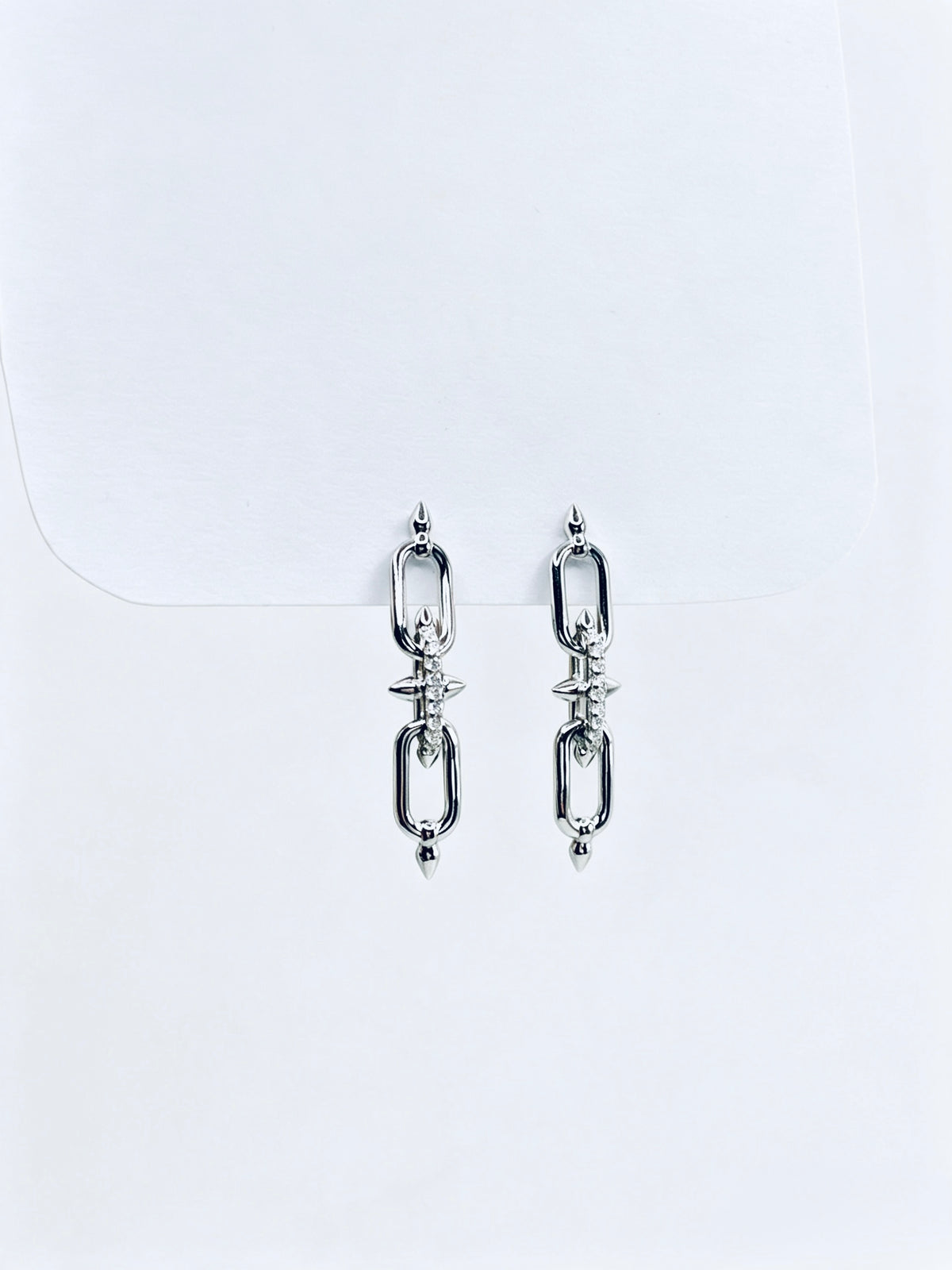 Aro Double Spike CZ Stud