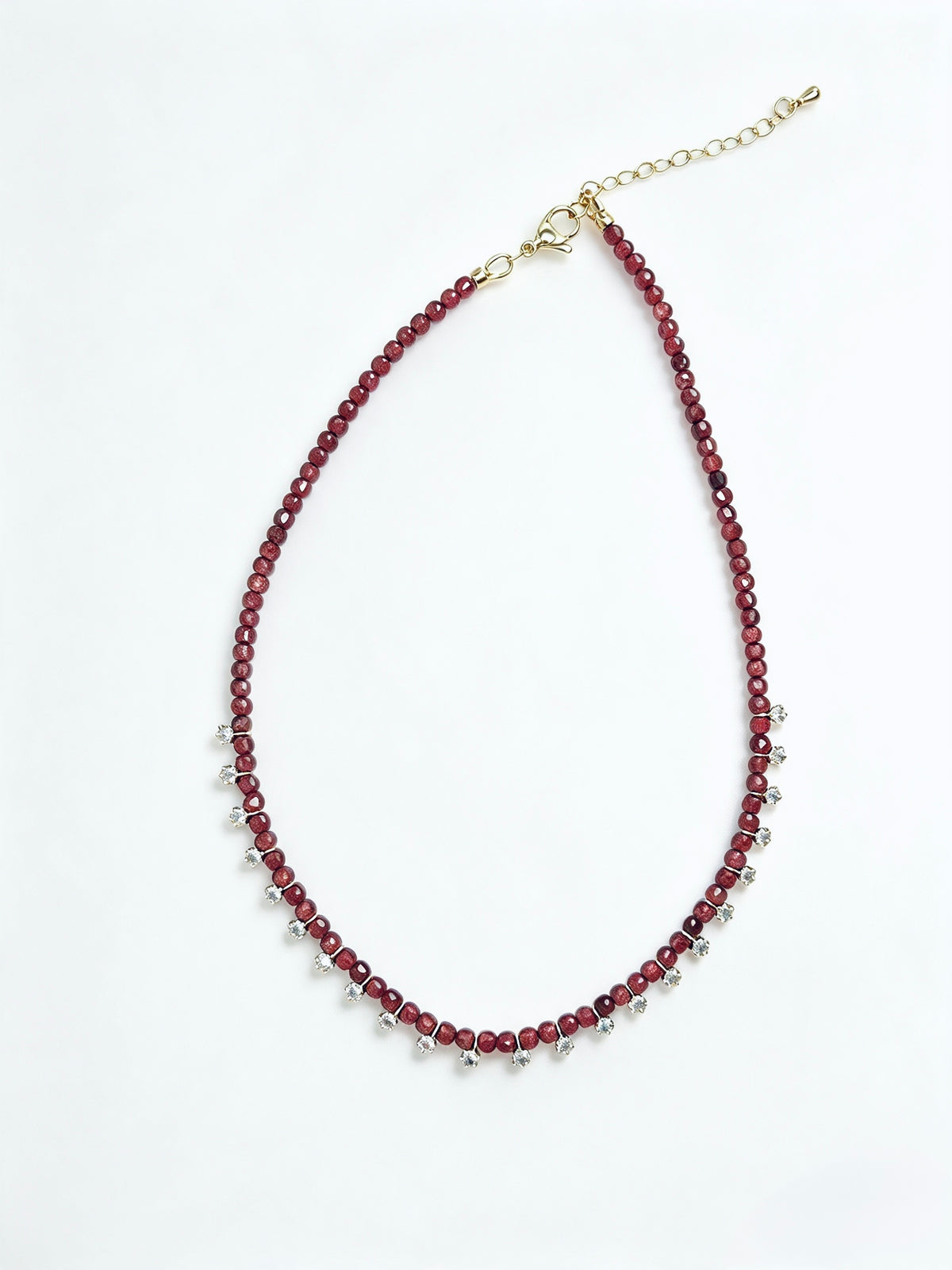 Collar Natural Stone CZ Splash
